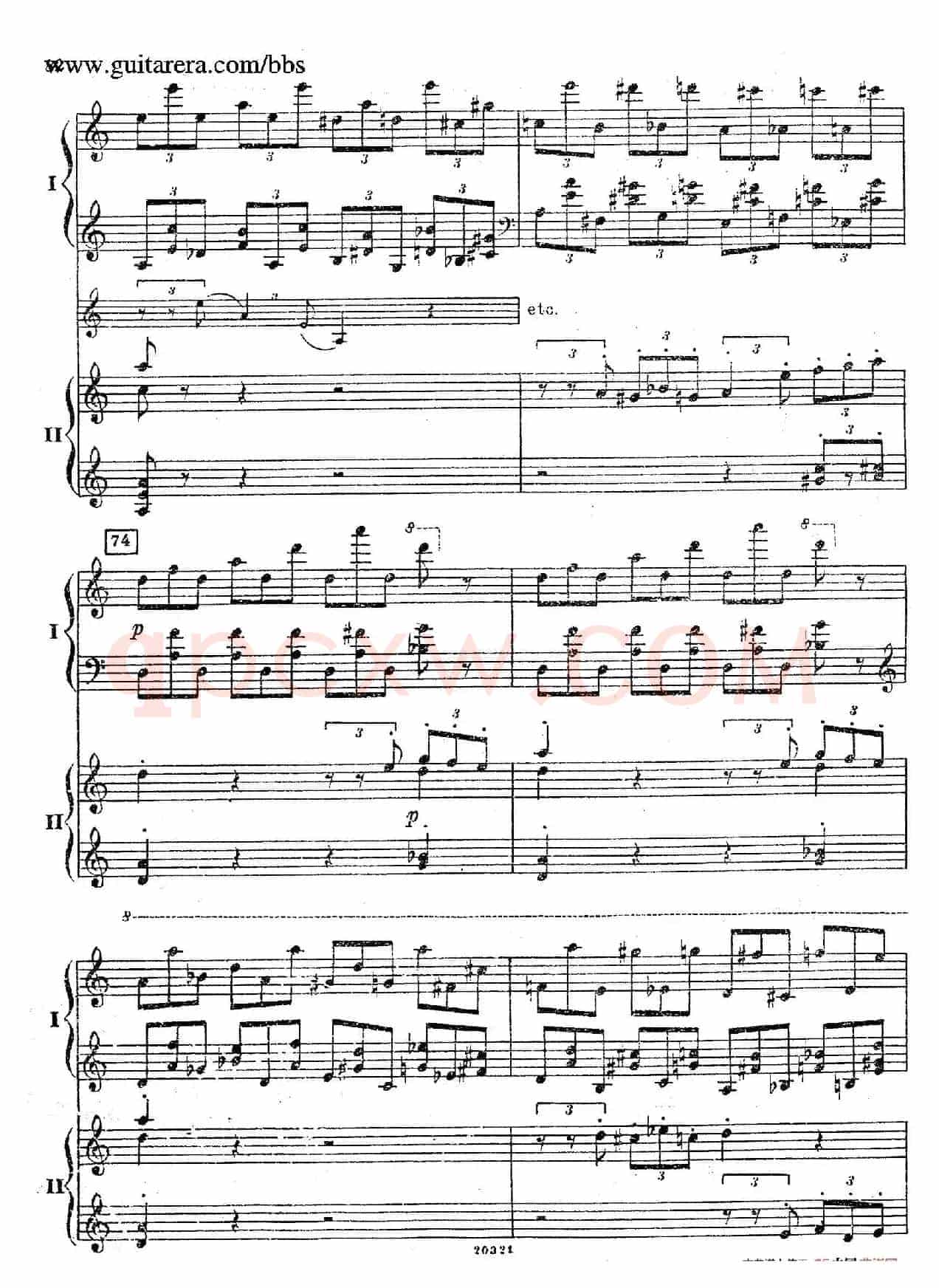 Rhapsody On A Theme Of Paganini Op.43(帕格尼尼主题狂想曲·双钢琴)(P61——87)