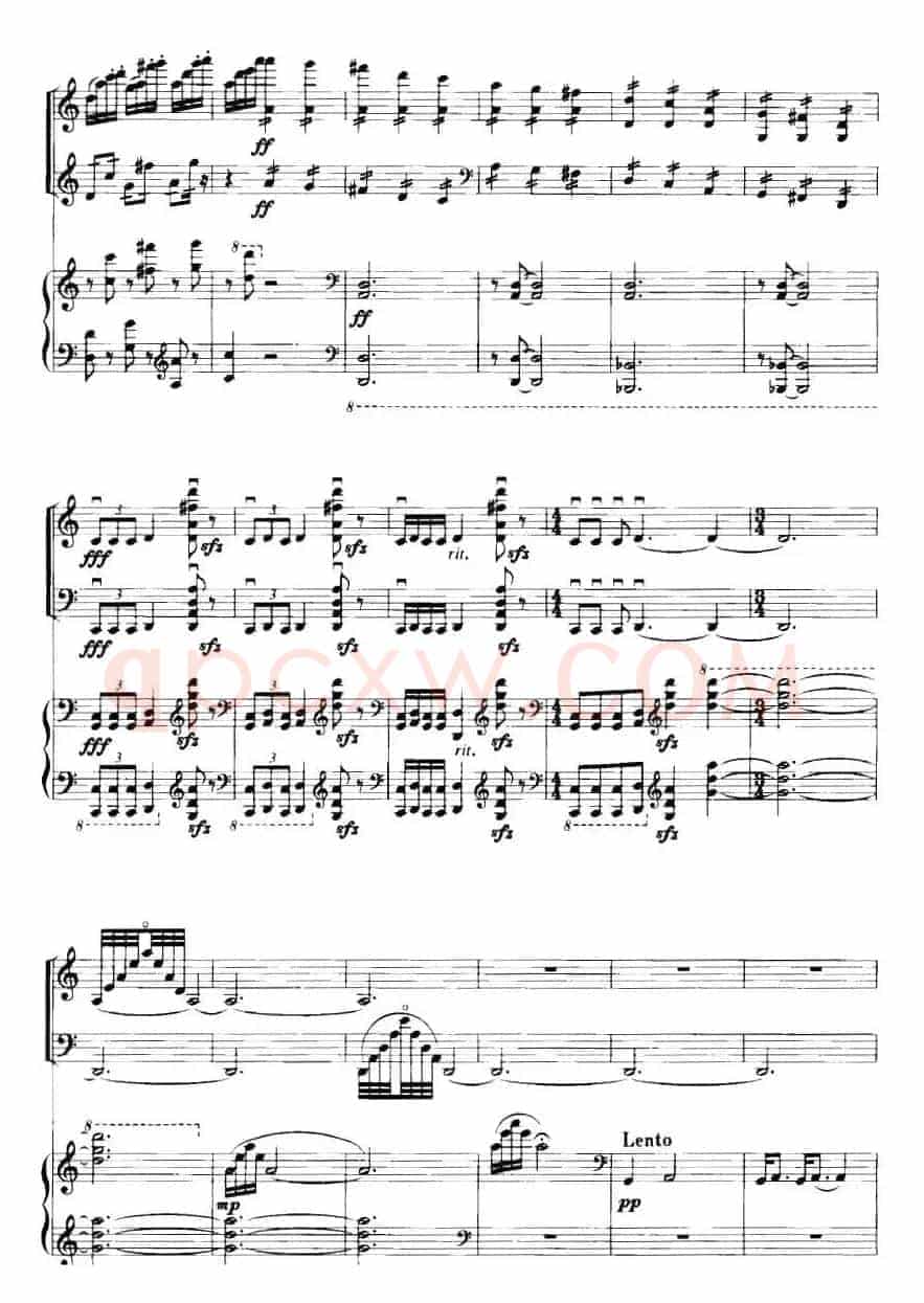 钢琴三重奏（亢竹青作曲版、小提琴+大提琴+钢琴）
