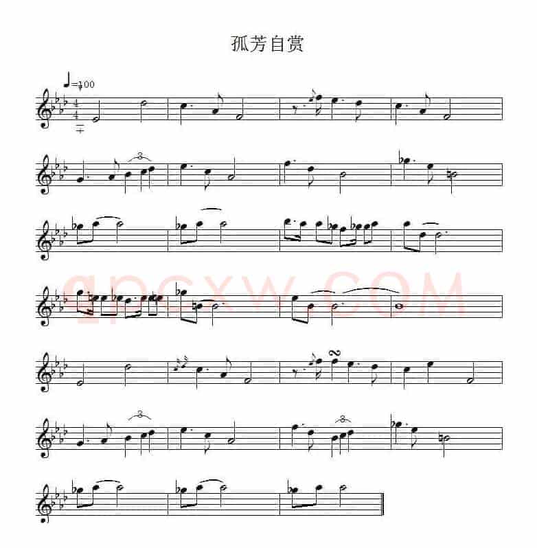 孤芳自赏