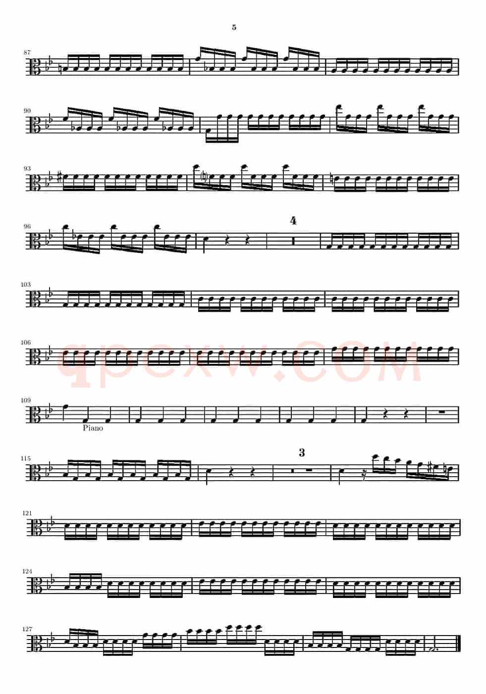 维瓦尔第“四季套曲”之夏（中提琴谱）