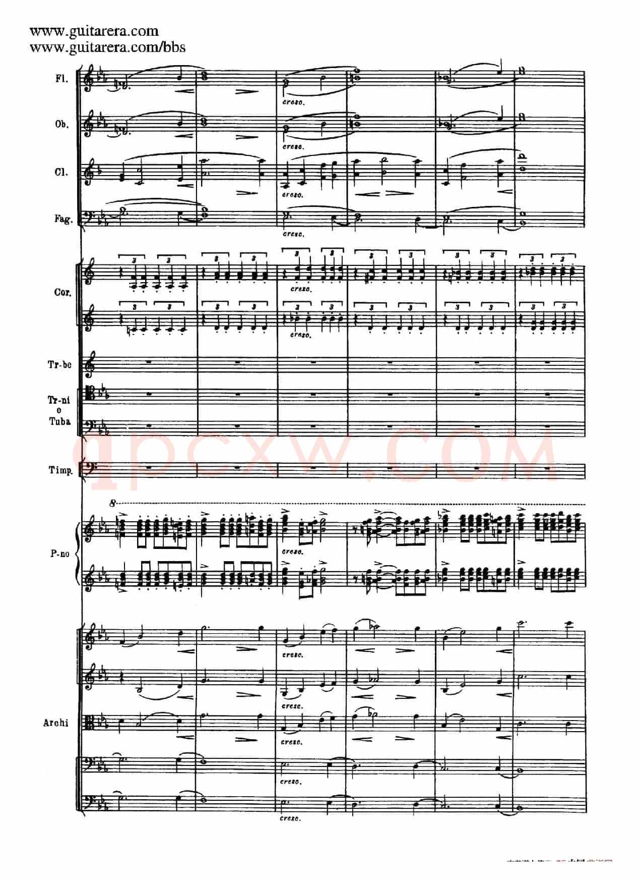 c小调第二钢琴协奏曲 Op.18（第一乐章总谱·P19——27）