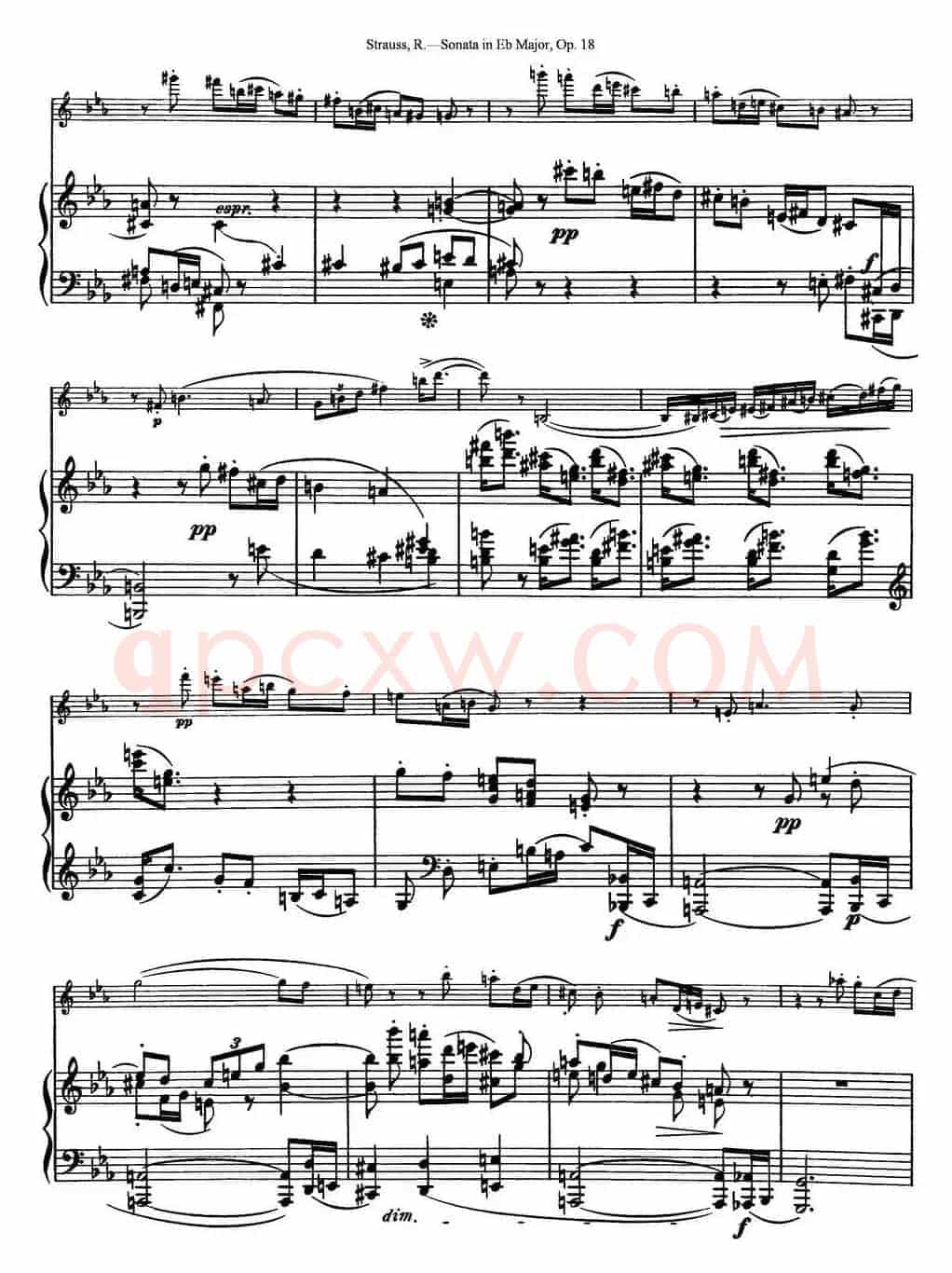 Violin Sonata in Eb Major Op.18（小提琴+钢琴伴奏）