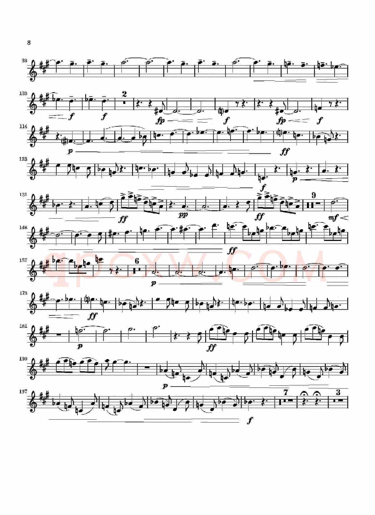 Movement（四重奏中音萨克斯分谱）