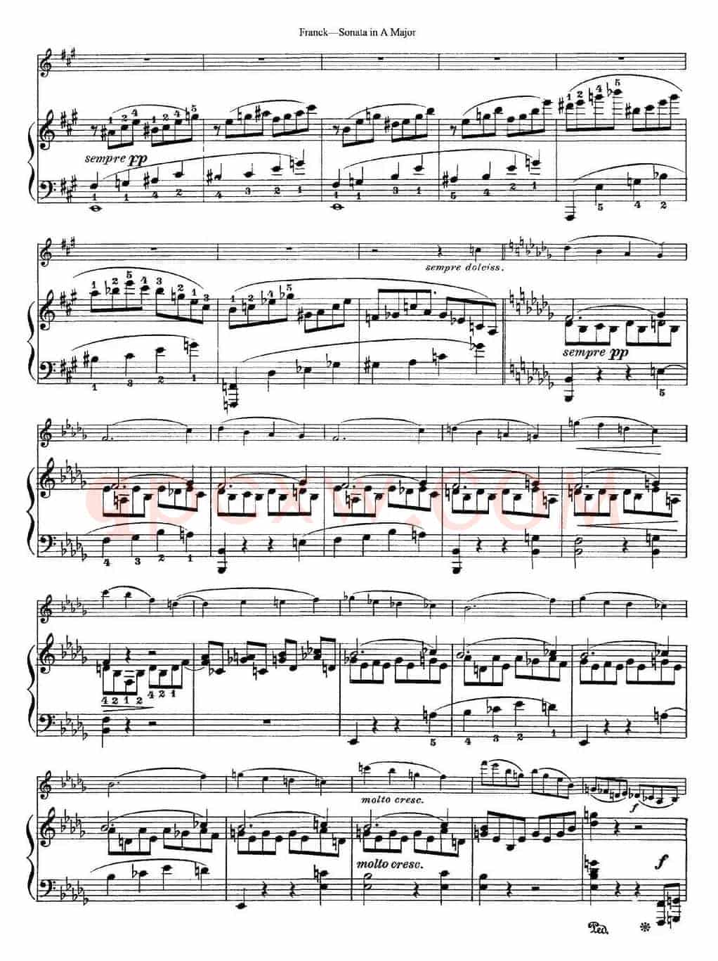 Franck Sonata in A Major（小提琴+钢琴伴奏）