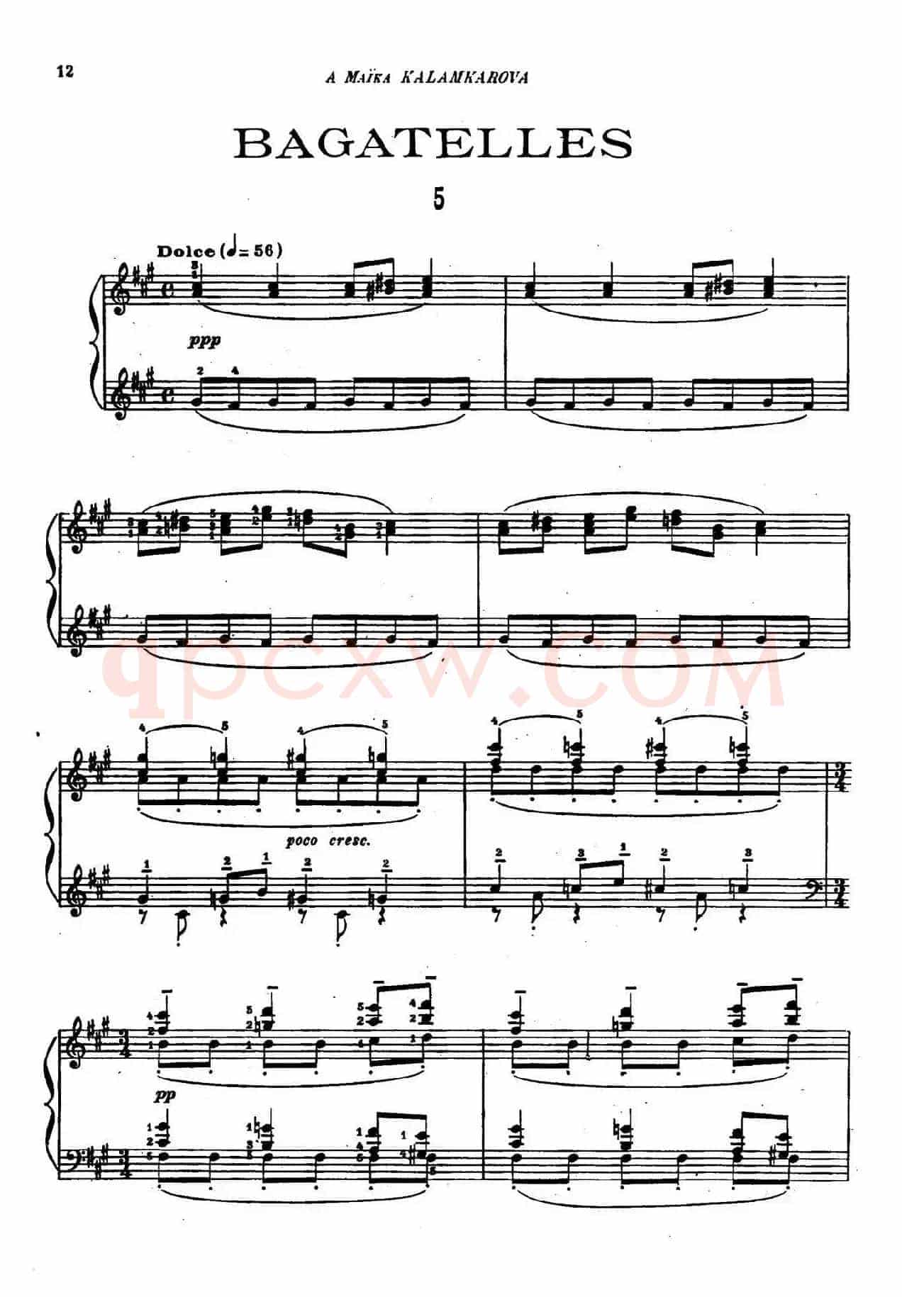 Tcherepnin - 10 Bagatelles Op.5(齐尔品-10首小品·5)