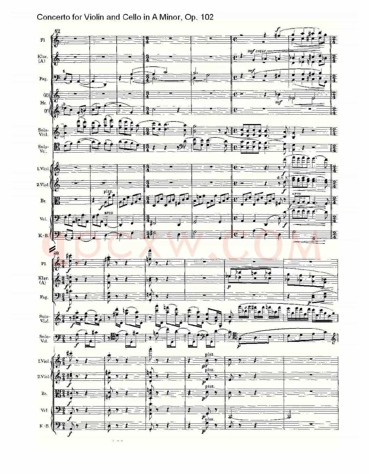 A小调小提琴与大提琴协奏曲, Op.102第三乐章
