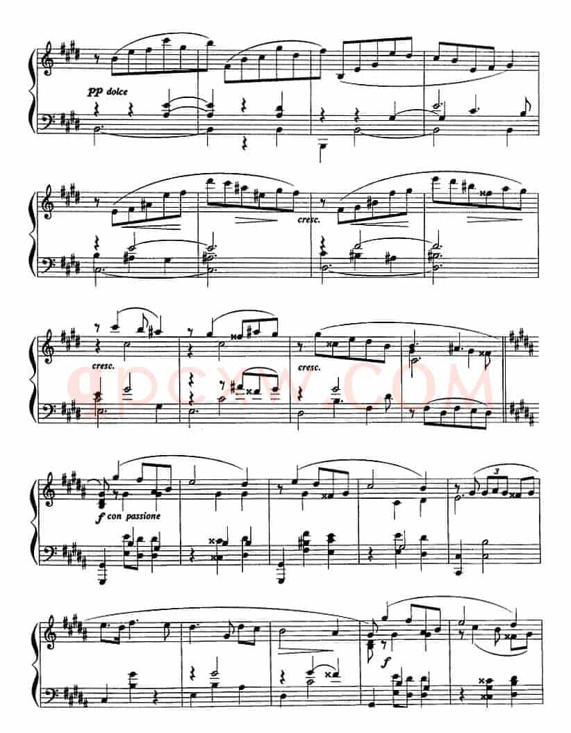 现代钢琴曲：24、玛祖卡（Op.25，No.4）