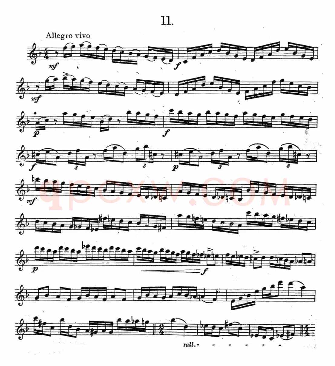 奇特克-萨克斯练习曲之11（ETUDY PRO SAXOPHON - FR ZITRK.op.3）