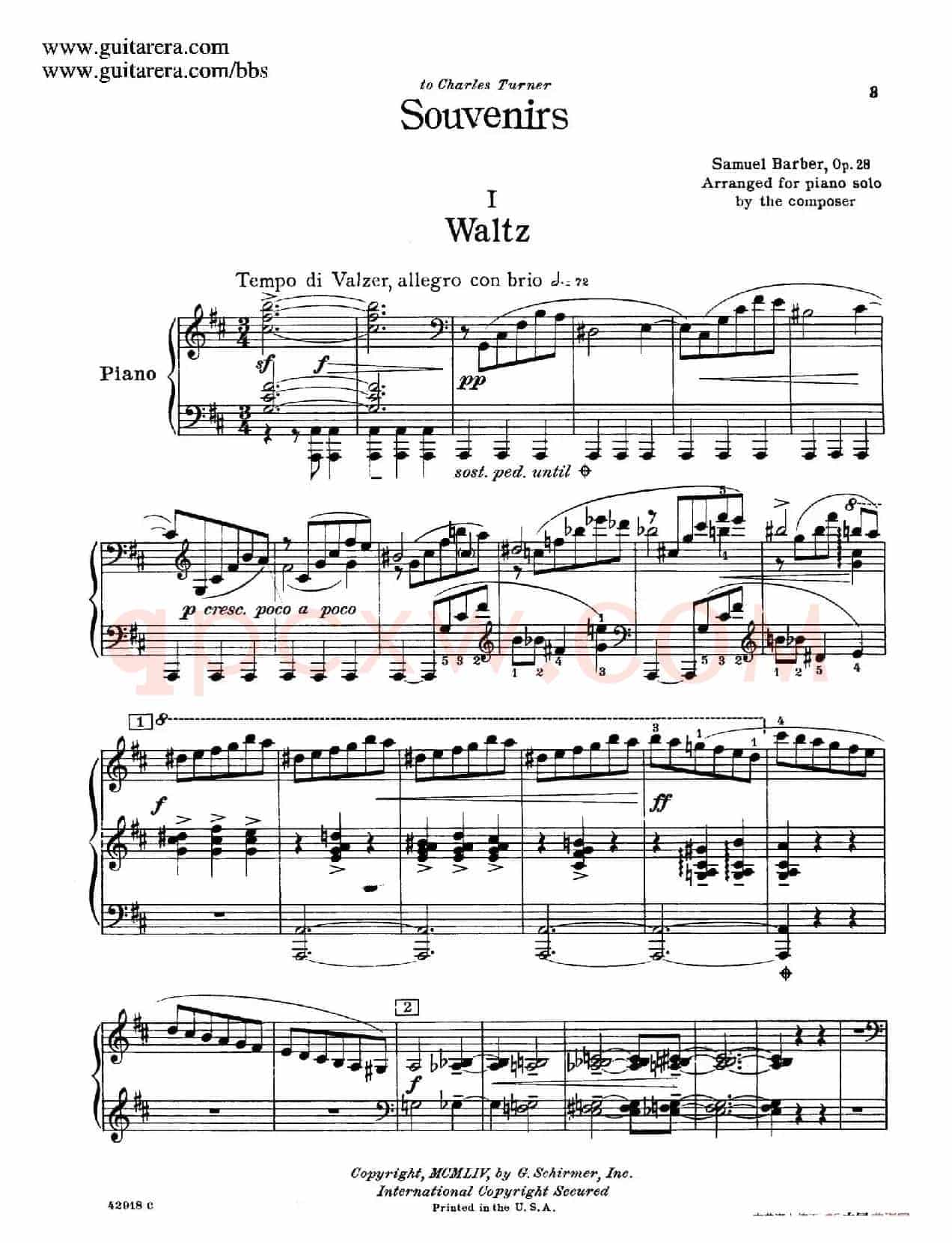Souvenirs Op.28(纪念曲1. 圆舞曲)