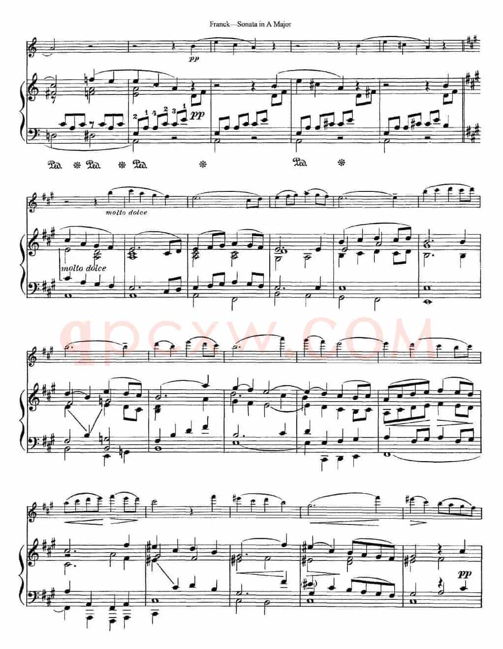 Franck Sonata in A Major（小提琴+钢琴伴奏）