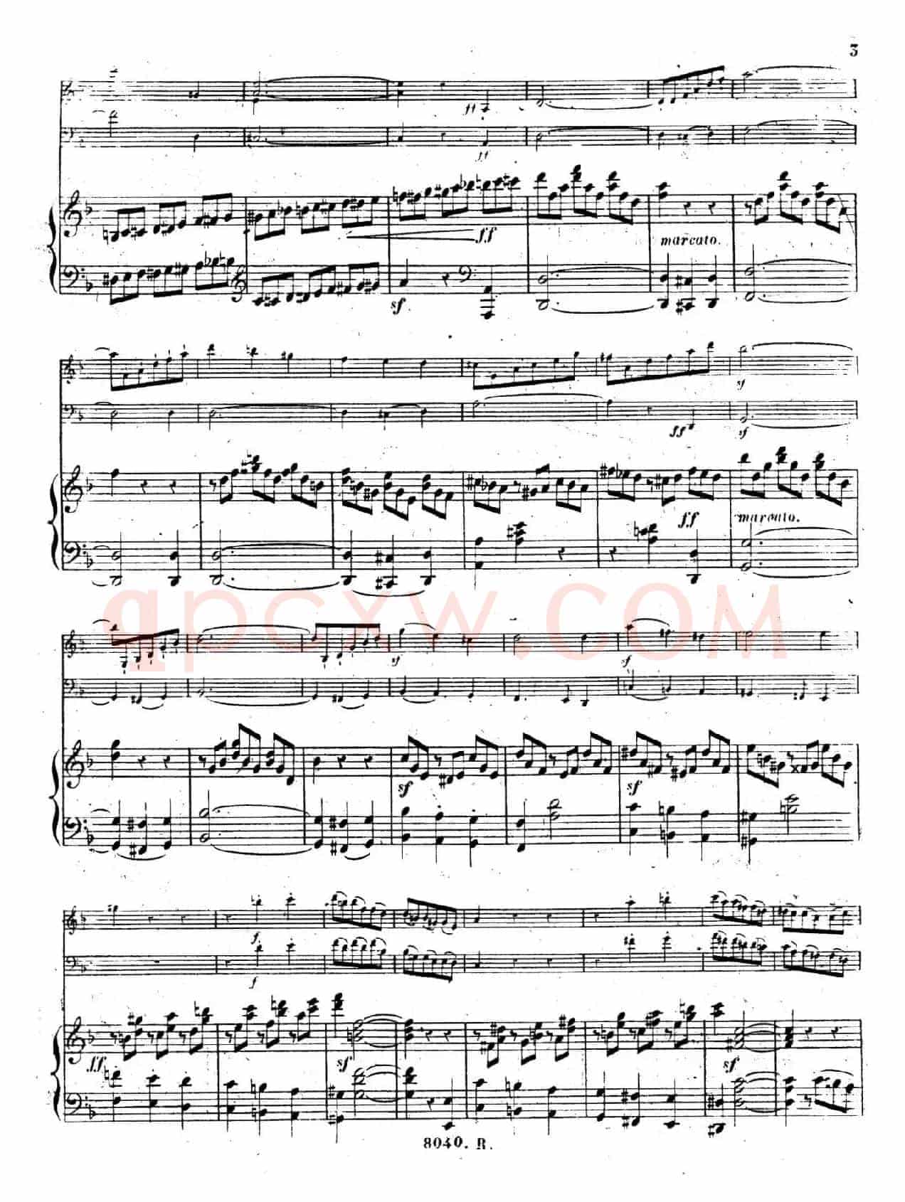 Piano Trio No.1 in d Minor Op.49（d小调第一钢琴三重奏·第一乐章）