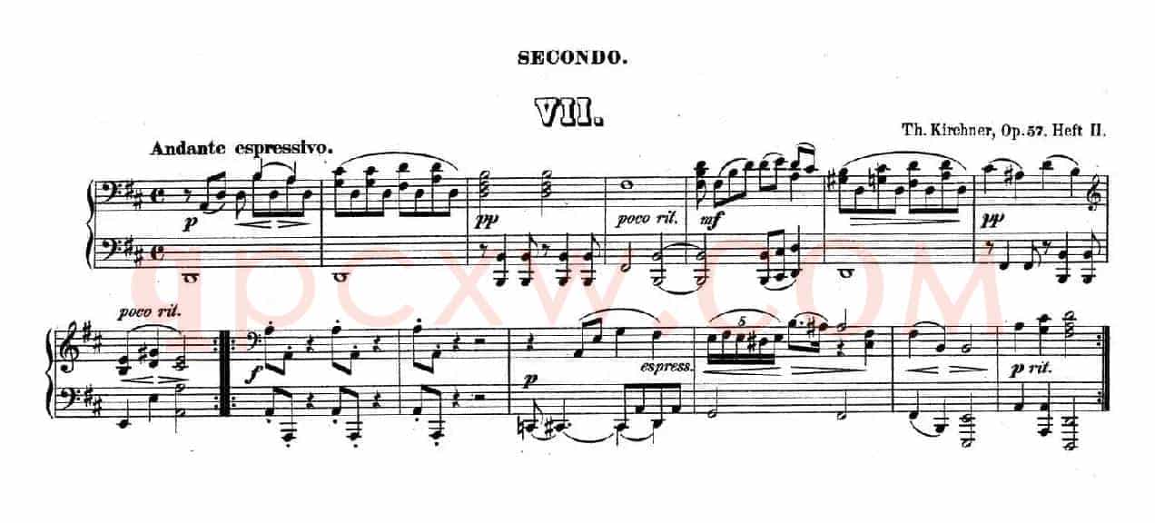Zwolf Original-Compositionen fur Pianoforte zu 4 Handen Op.57(12首四手联弹小品·7)