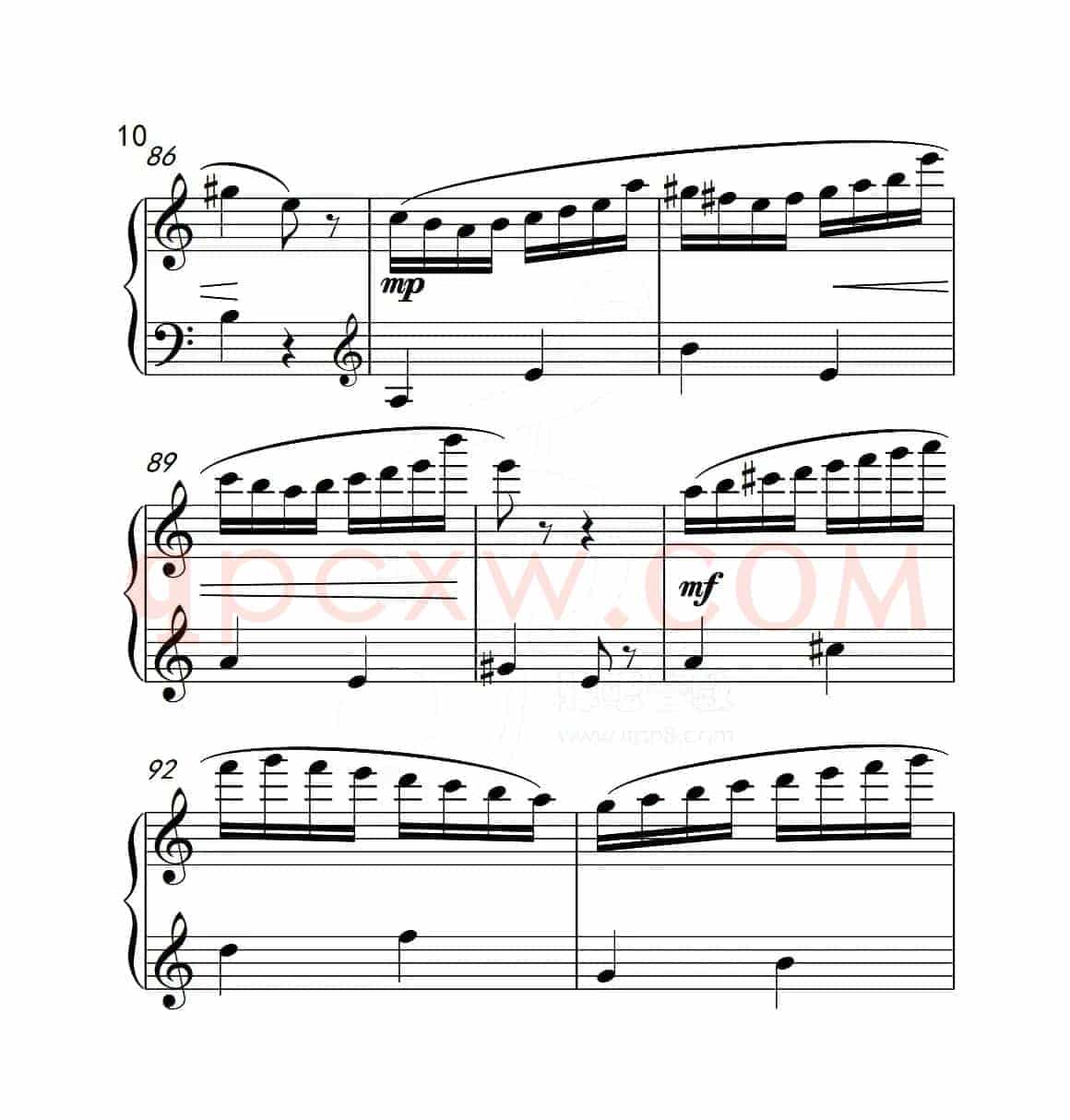 第五级A组 帕格尼尼主题变奏曲（选段）（中国音乐学院钢琴考级作品1~6级）