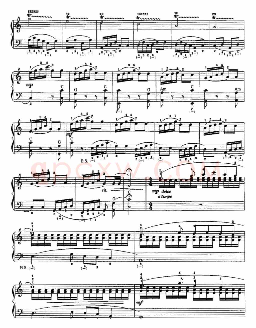 中国民歌手风琴曲集：60、渔舟唱晚