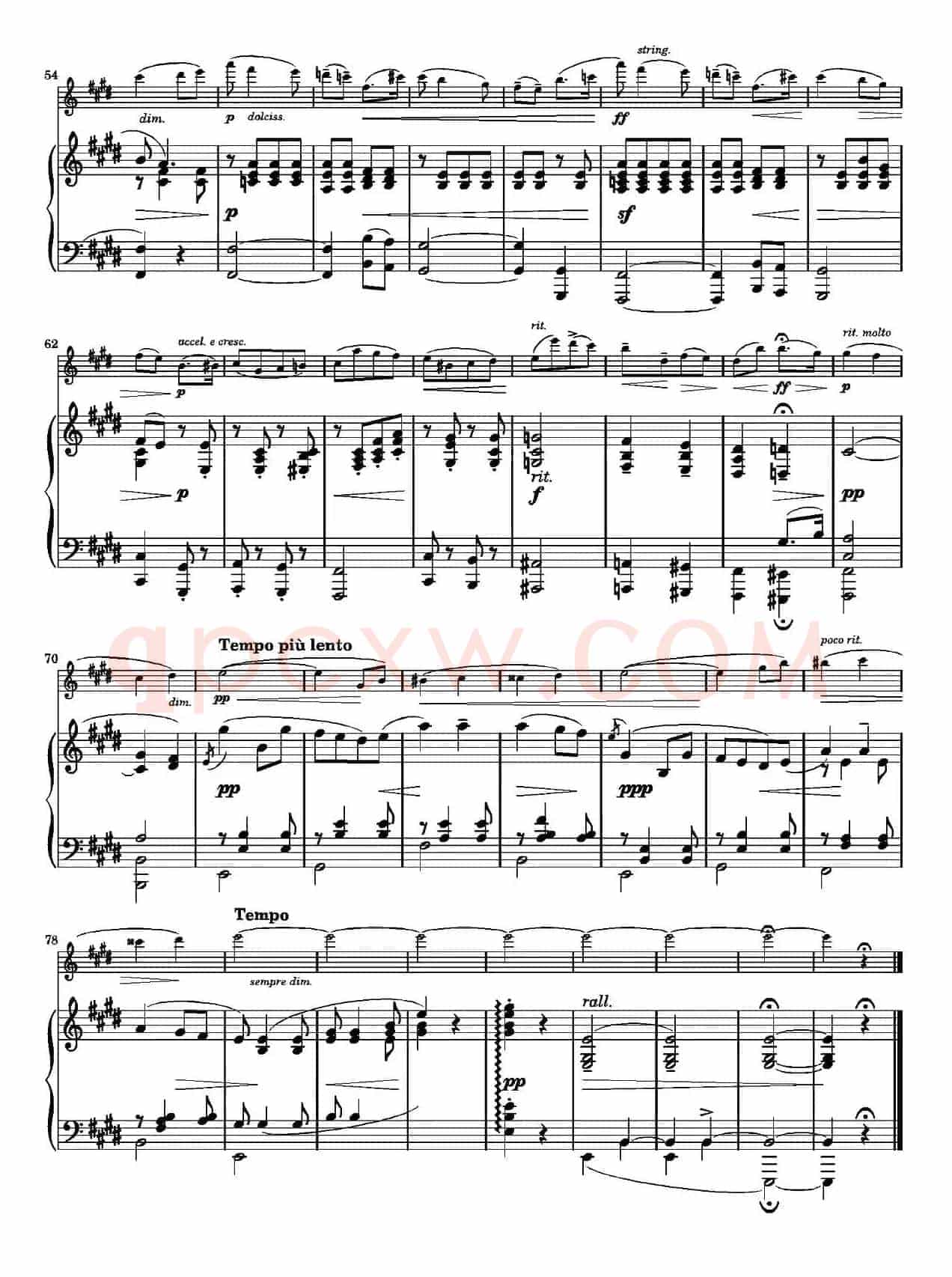 Salut d'Amour Op.12（爱的致意）（长笛+钢琴伴奏）