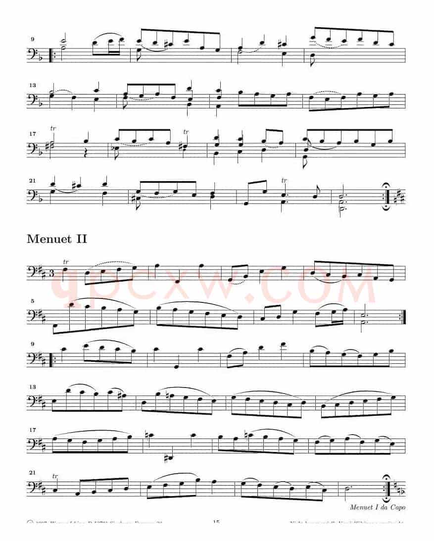 巴赫无伴奏大提琴练习曲之二