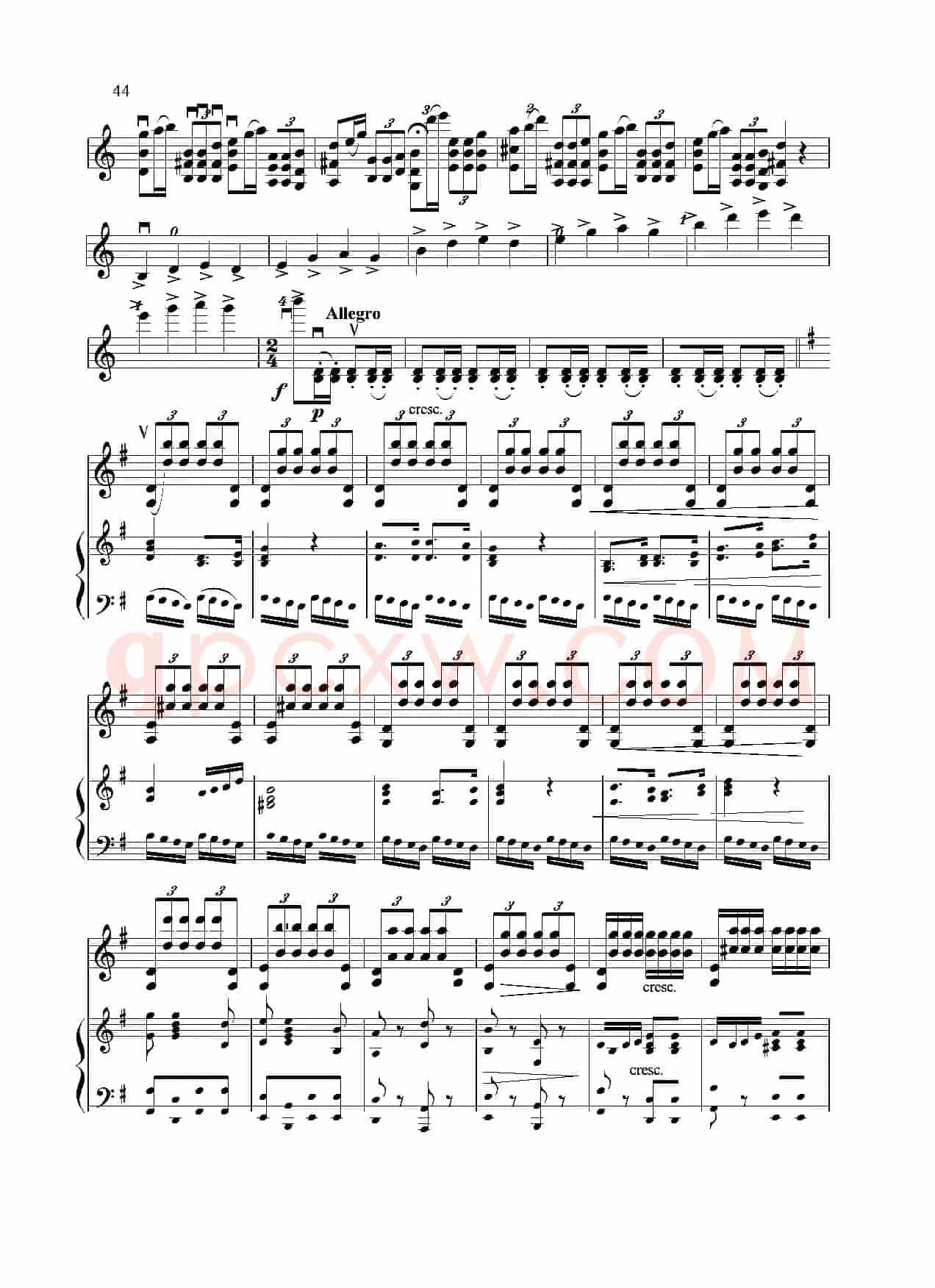 满江红幻想曲（小提琴+钢琴）