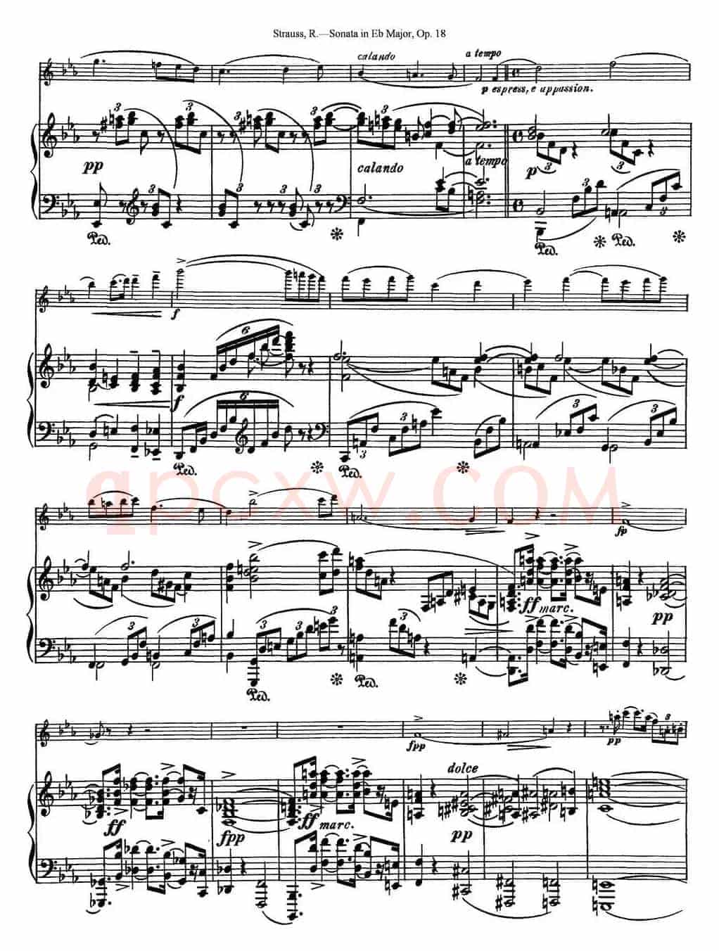 Violin Sonata in Eb Major Op.18（小提琴+钢琴伴奏）
