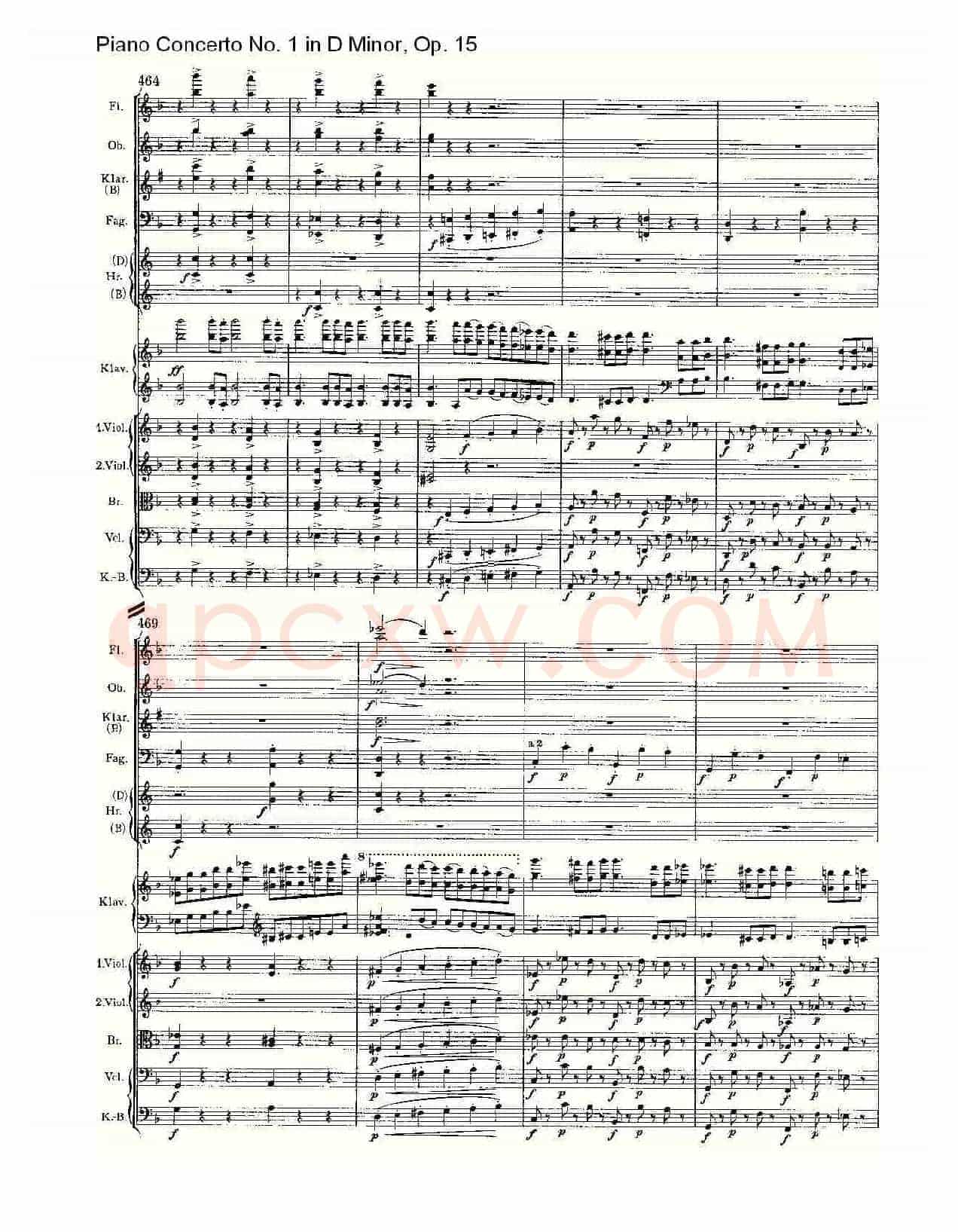 D小调钢琴第一协奏曲, Op.15第一乐章(二)