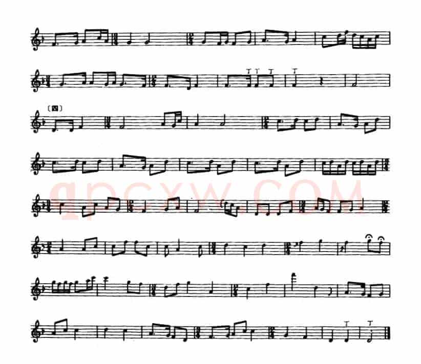 平沙落雁（箫）（张维良编曲、五线谱）