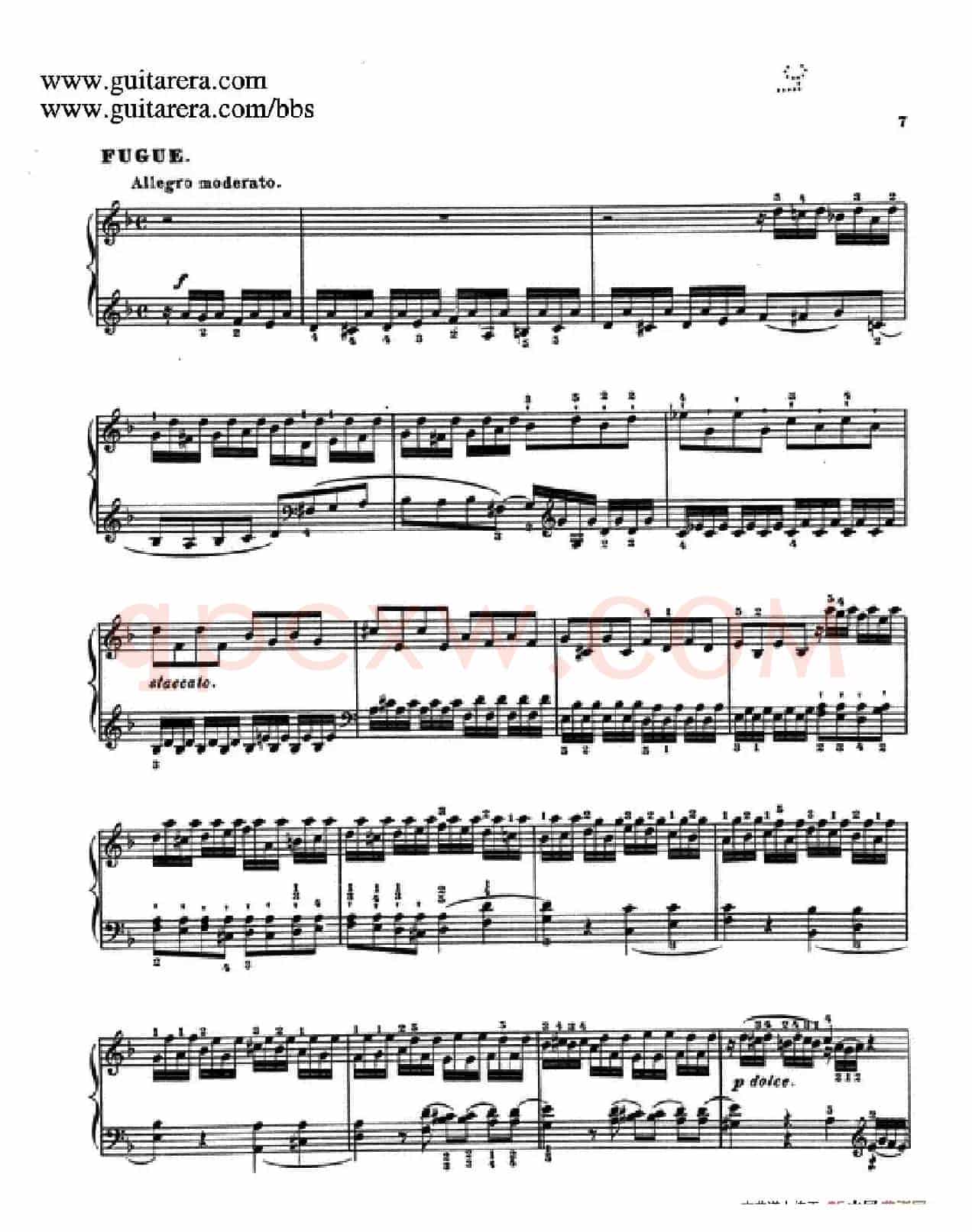 d小调托卡塔与赋格(BWV 565·陶西格改编钢琴独奏版)