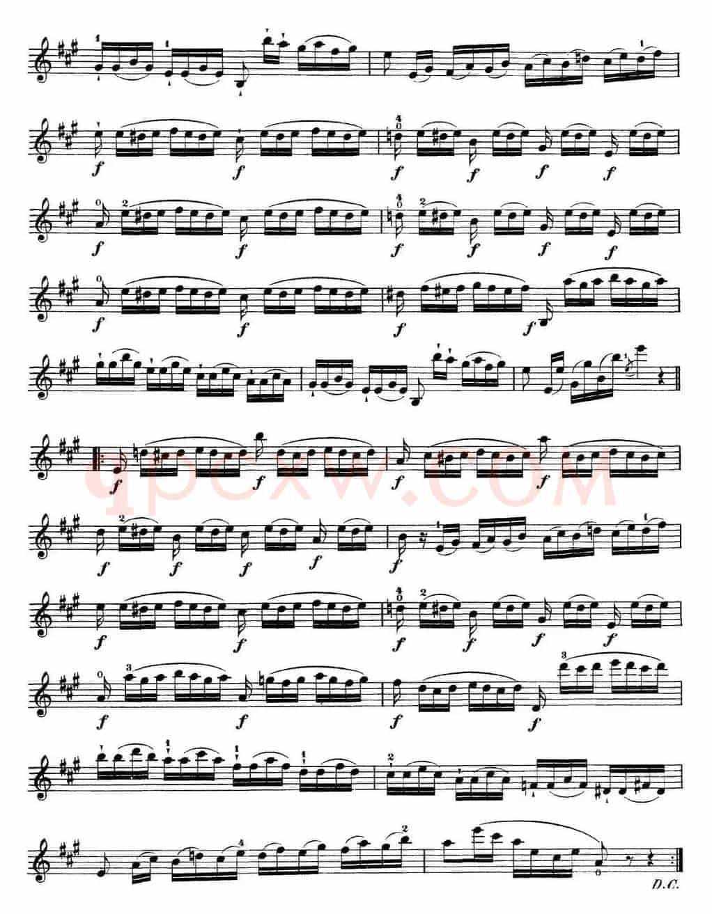 马扎斯小提琴练习曲 Op.36 第二册 华丽练习曲（54）