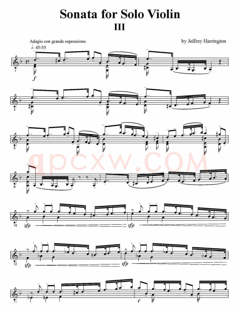 Sonata for Solo violin（小提琴奏鸣曲、III）