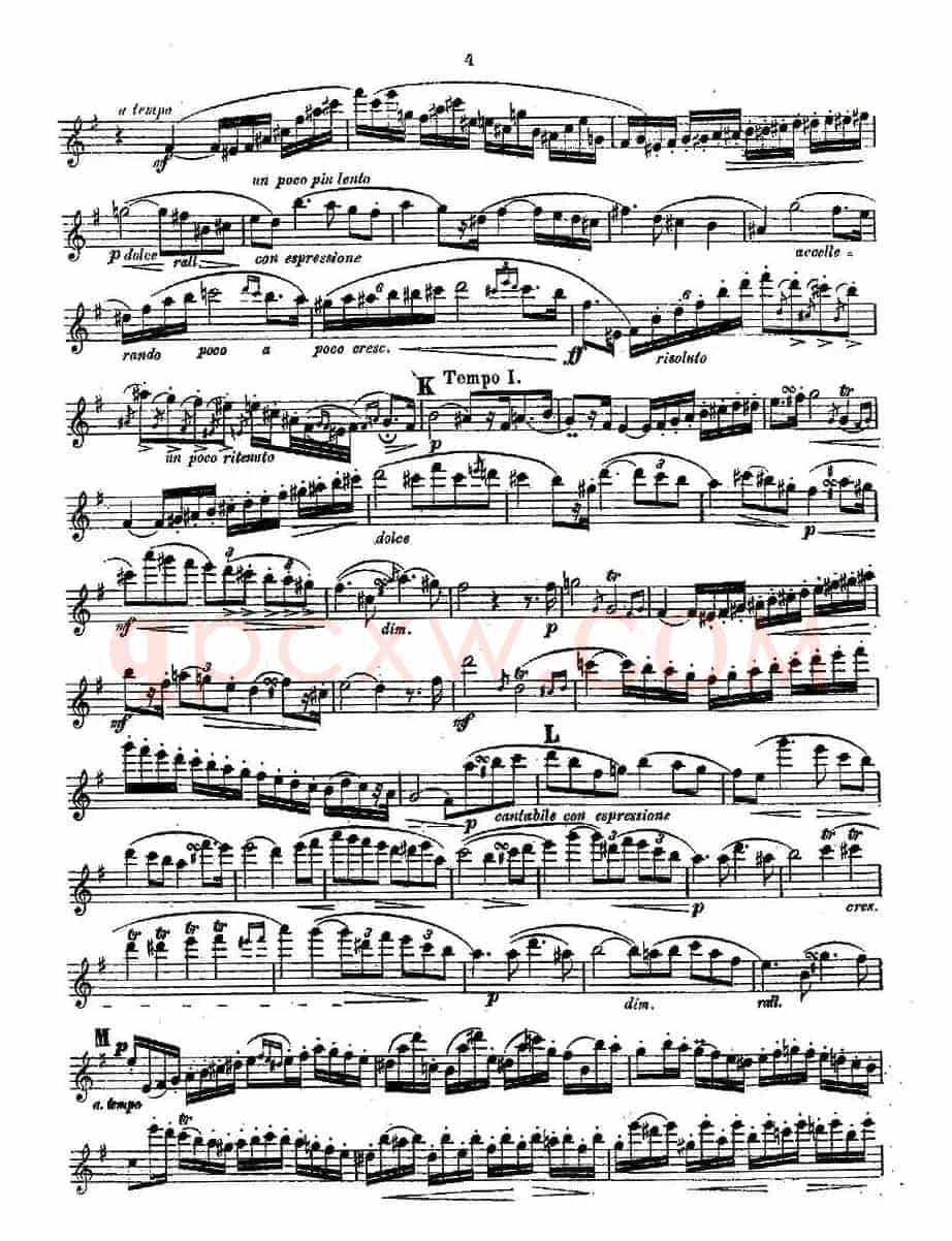 Concertstück . Op. 3. - flute part only