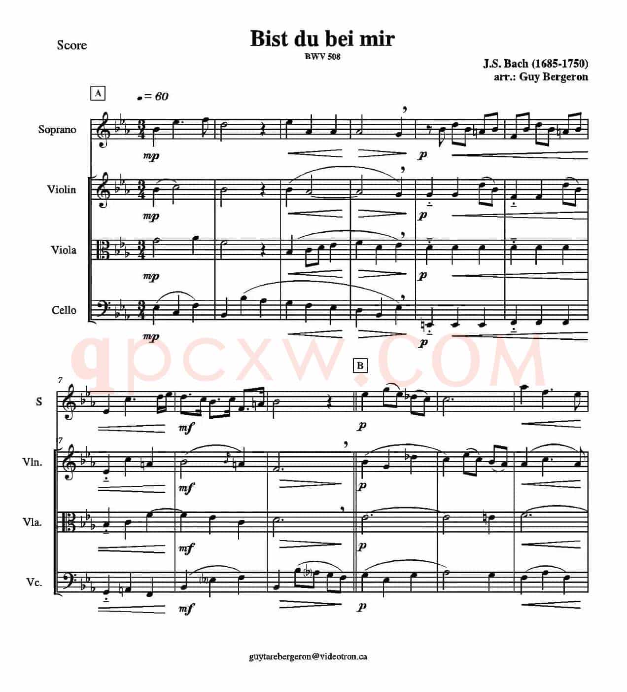 Bist du bei mir（BWV508）