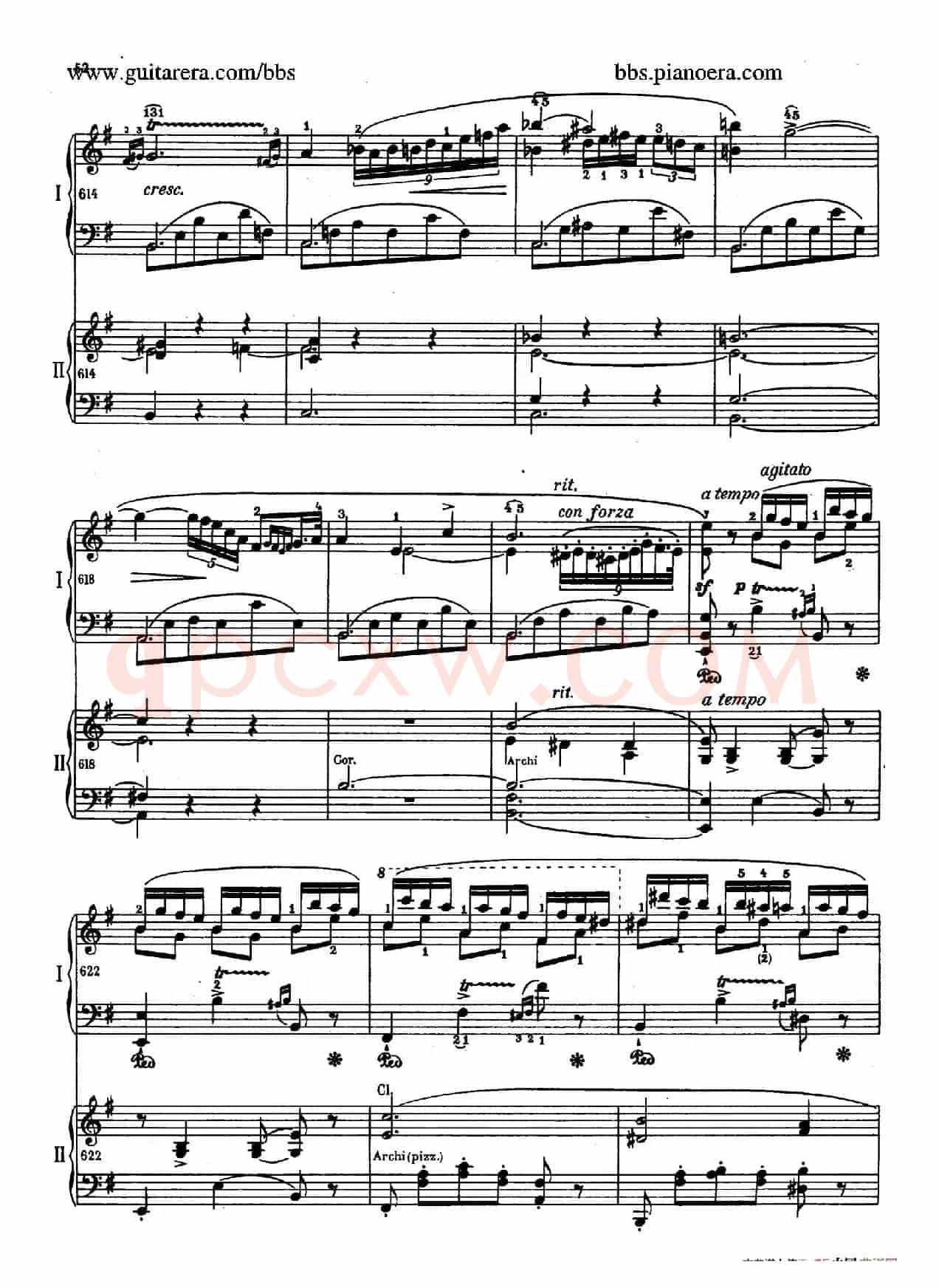 e小调第一钢琴协奏曲 Op.11(双钢琴版·第一乐章)