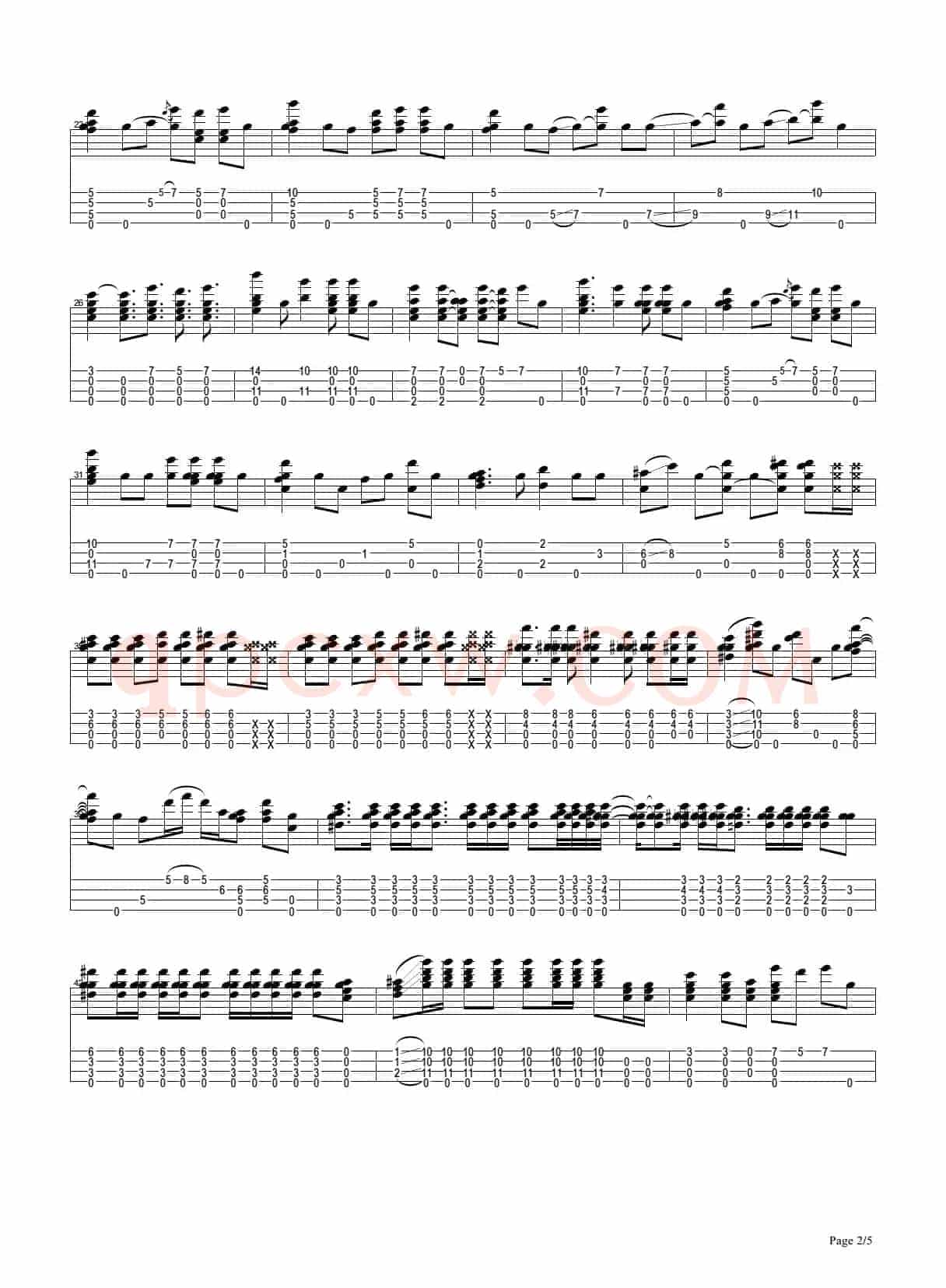 While My Guitar Gently Weeps（尤克里里指弹谱）