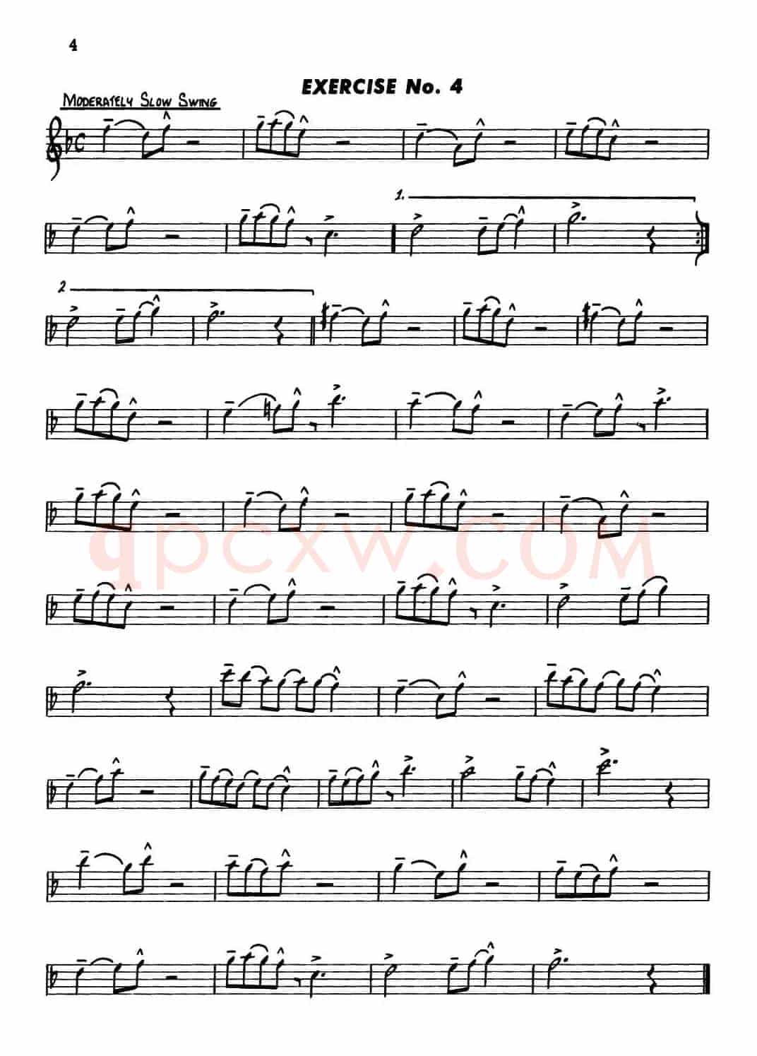 Basic Jazz Conception for saxophone（EXERCISE No.4）