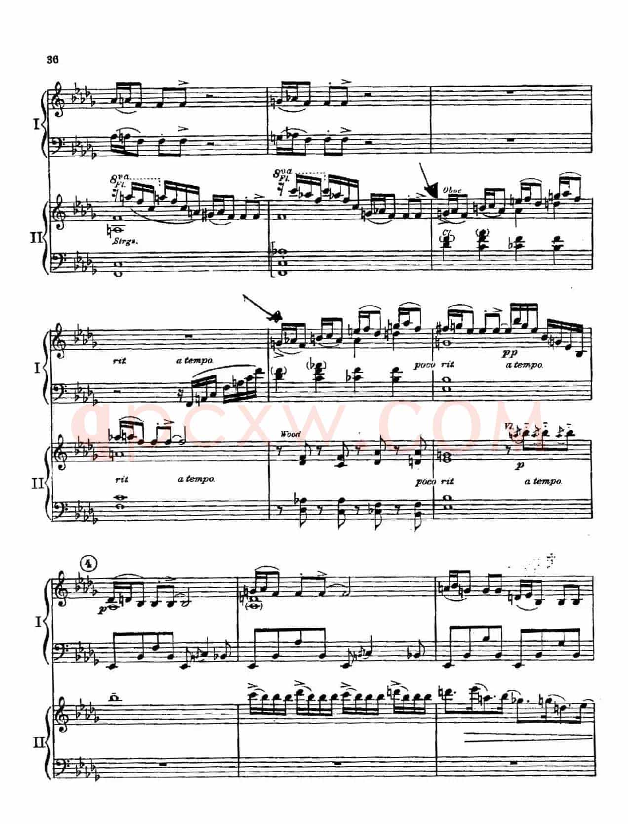 F大调爵士钢琴协奏曲（美版双钢琴原谱 P31—40）