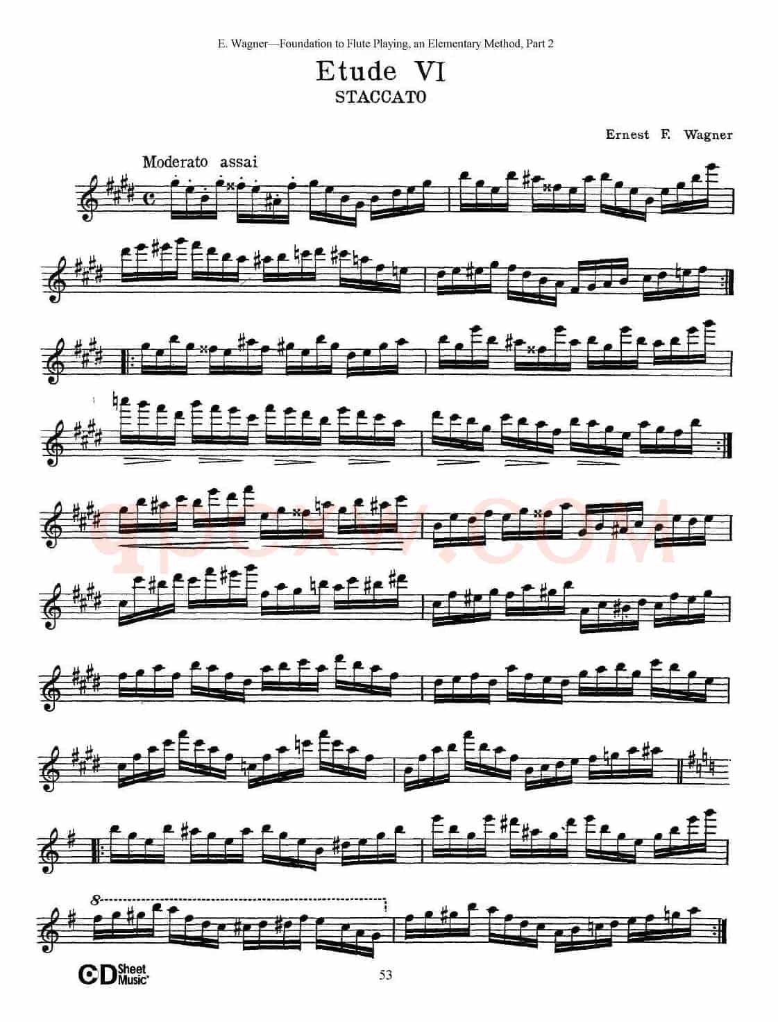 长笛演奏基础教程练习（Etude 6）