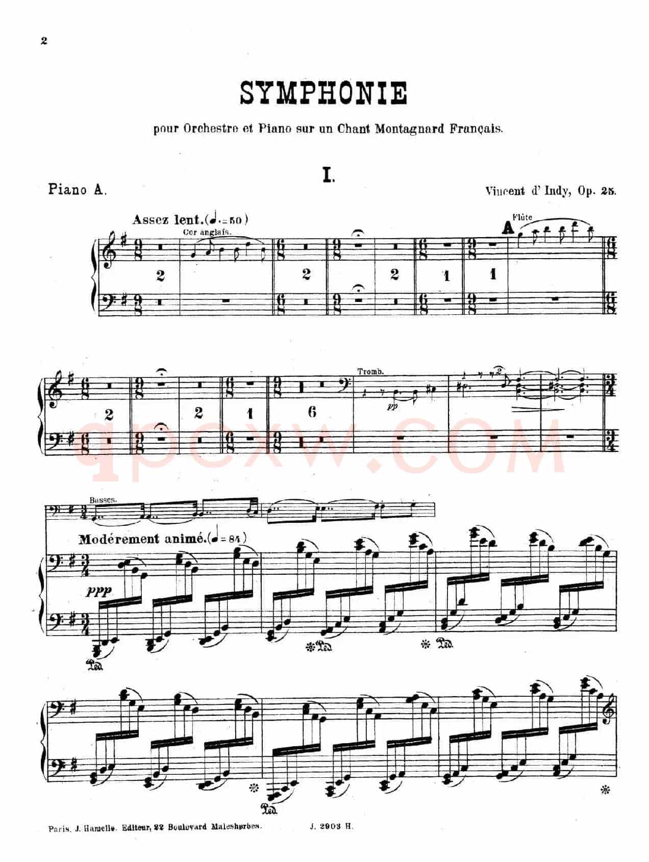 Symphony on a French Mountain Air Op.25(法国山歌交响曲·钢琴独奏·Ⅰ)