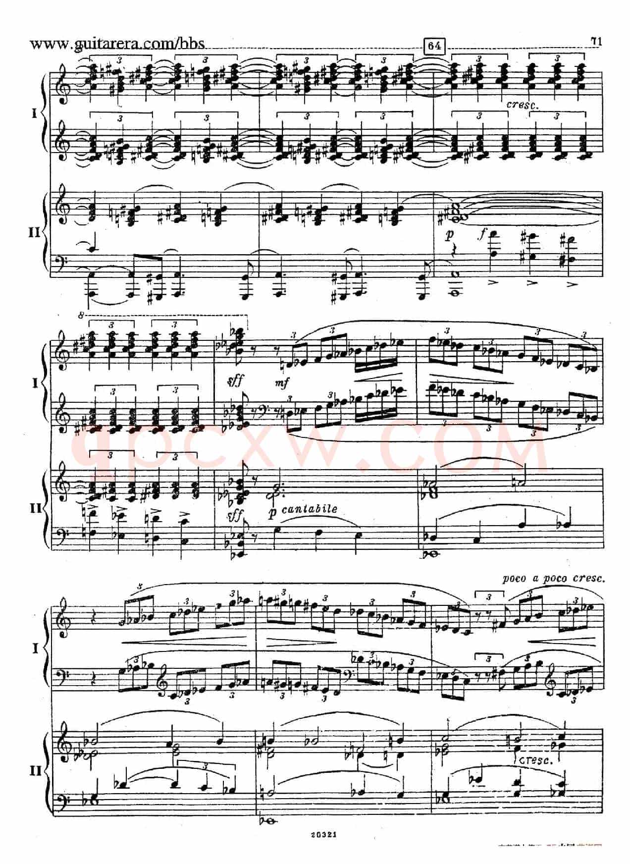 Rhapsody On A Theme Of Paganini Op.43(帕格尼尼主题狂想曲·双钢琴)(P61——87)