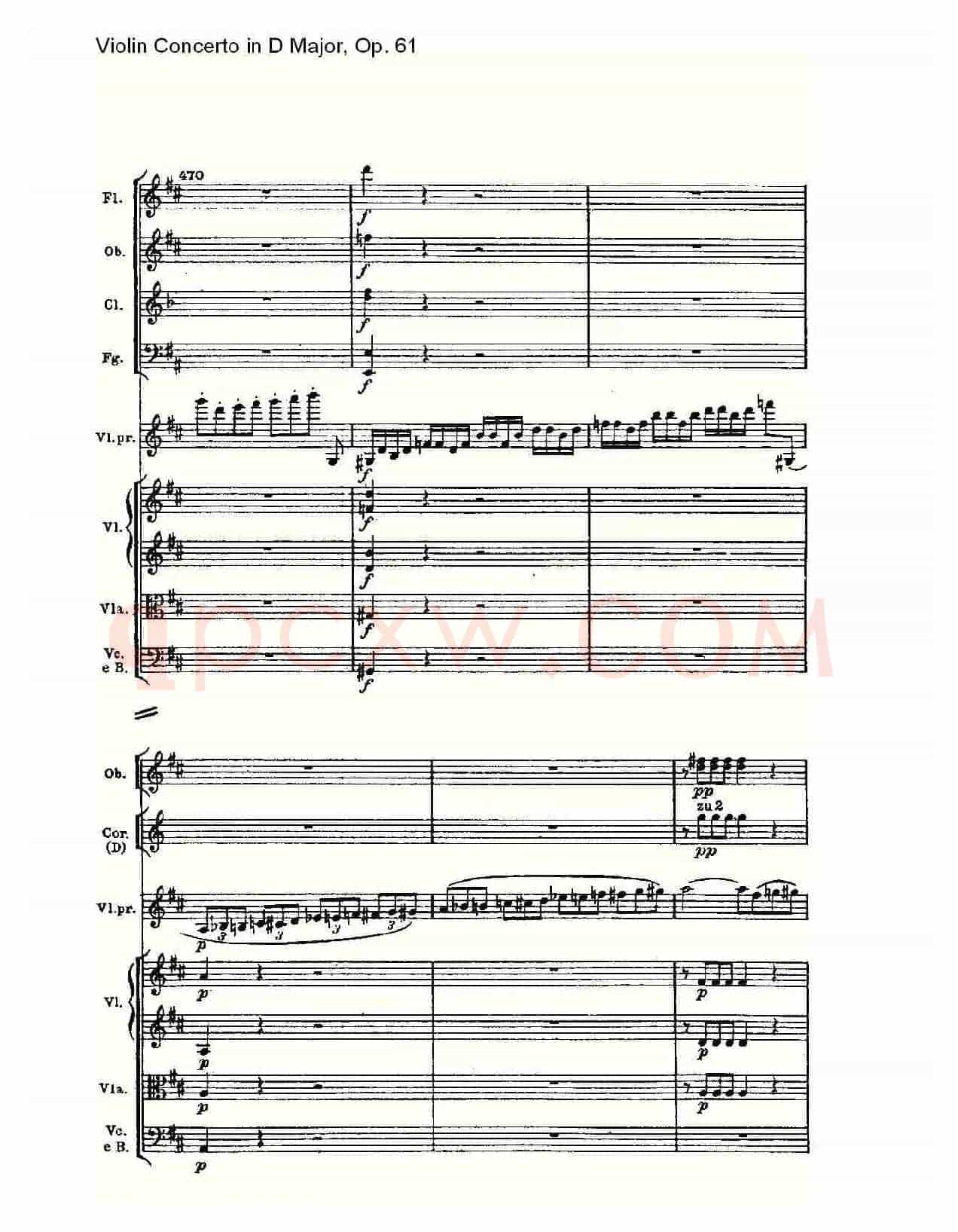 D大调小提琴协奏曲 Op.61第一乐章（二）
