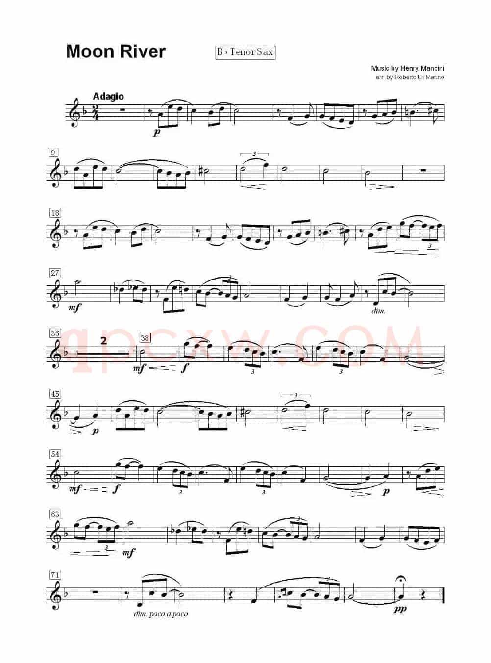 Moon River（月亮河）（四重奏）