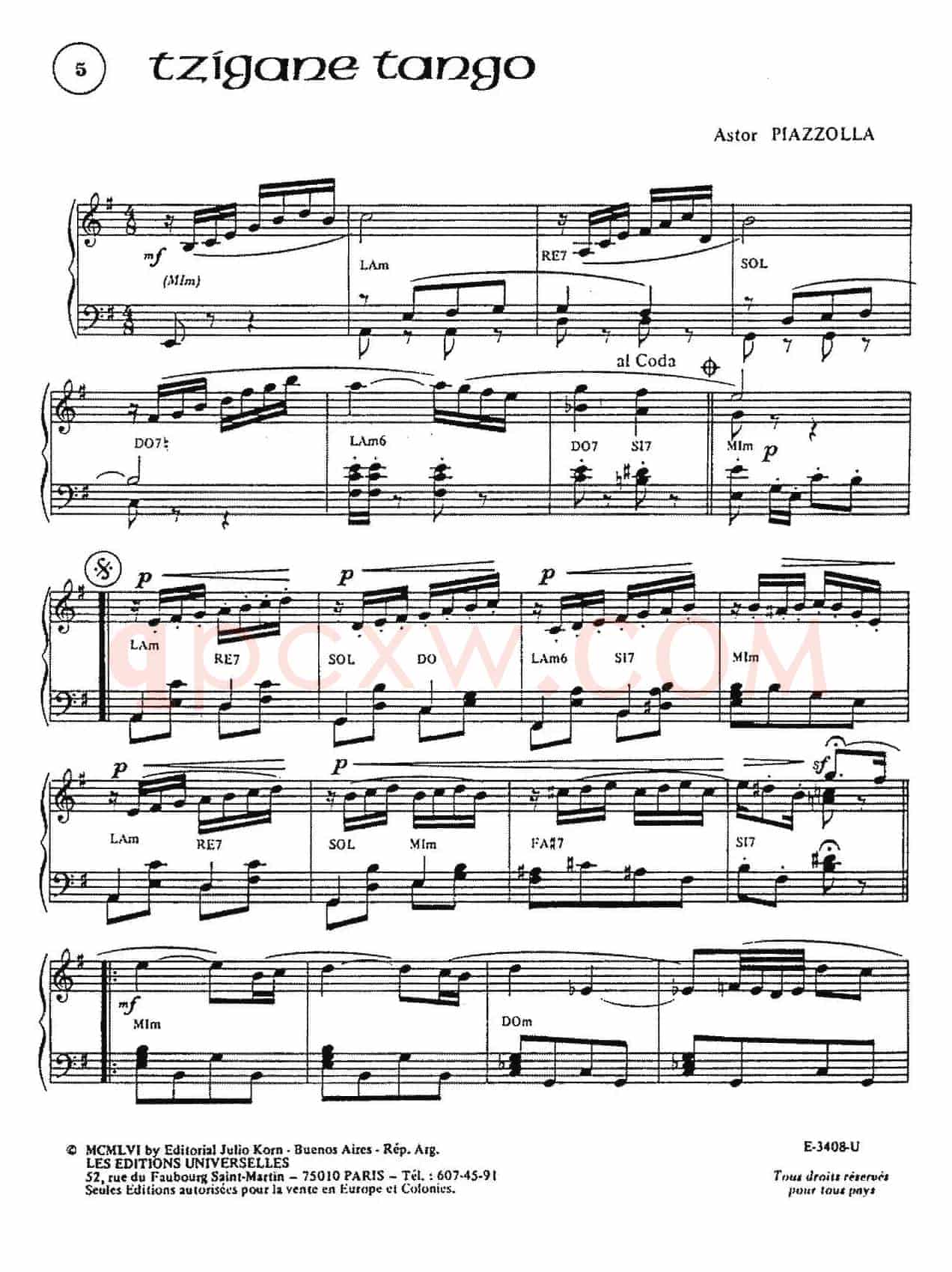 Piazzolla合集:5、Tzigand Tango(古典探戈)