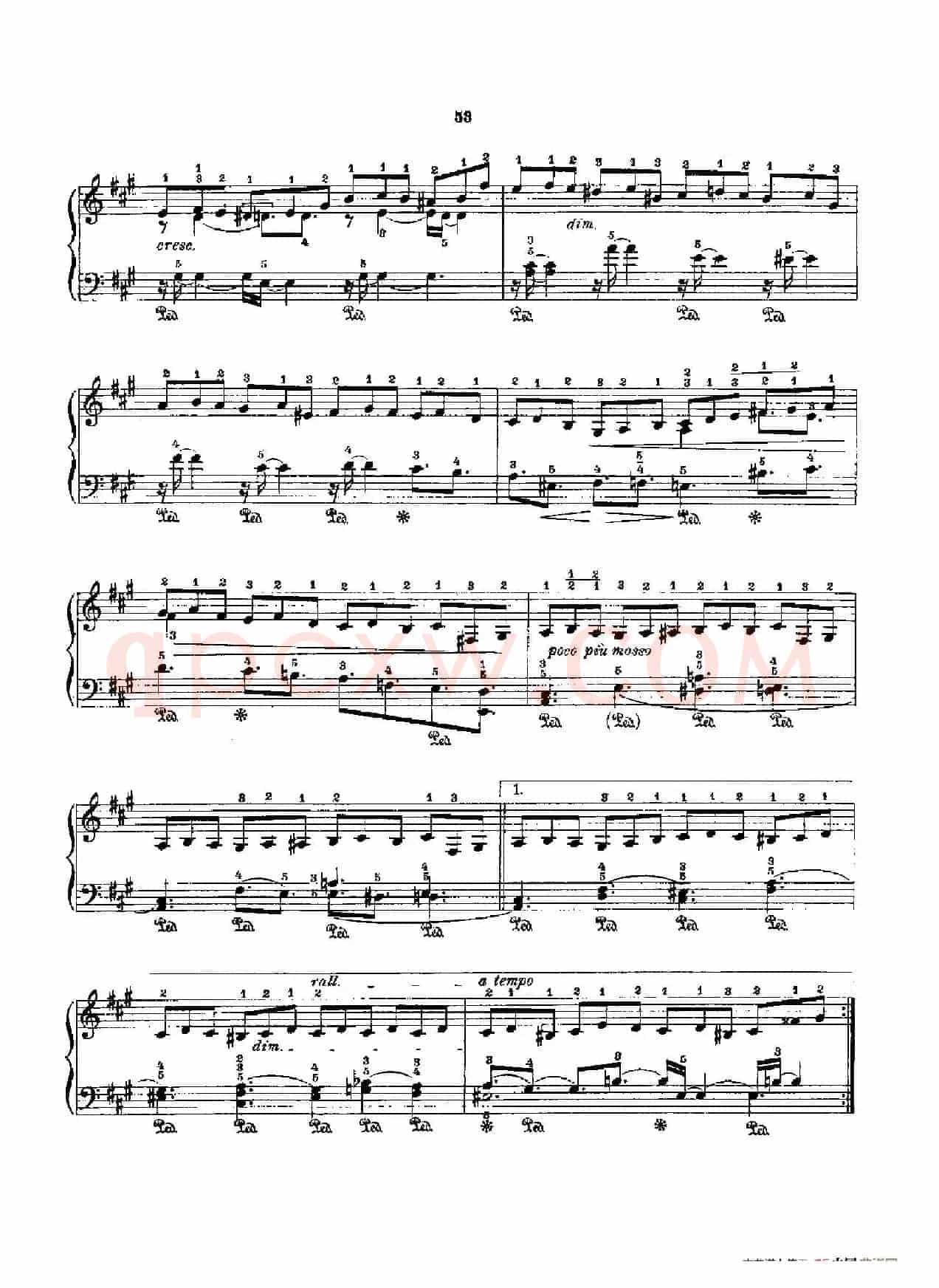 53首以肖邦练习曲为素材而作的练习曲（No.28A）