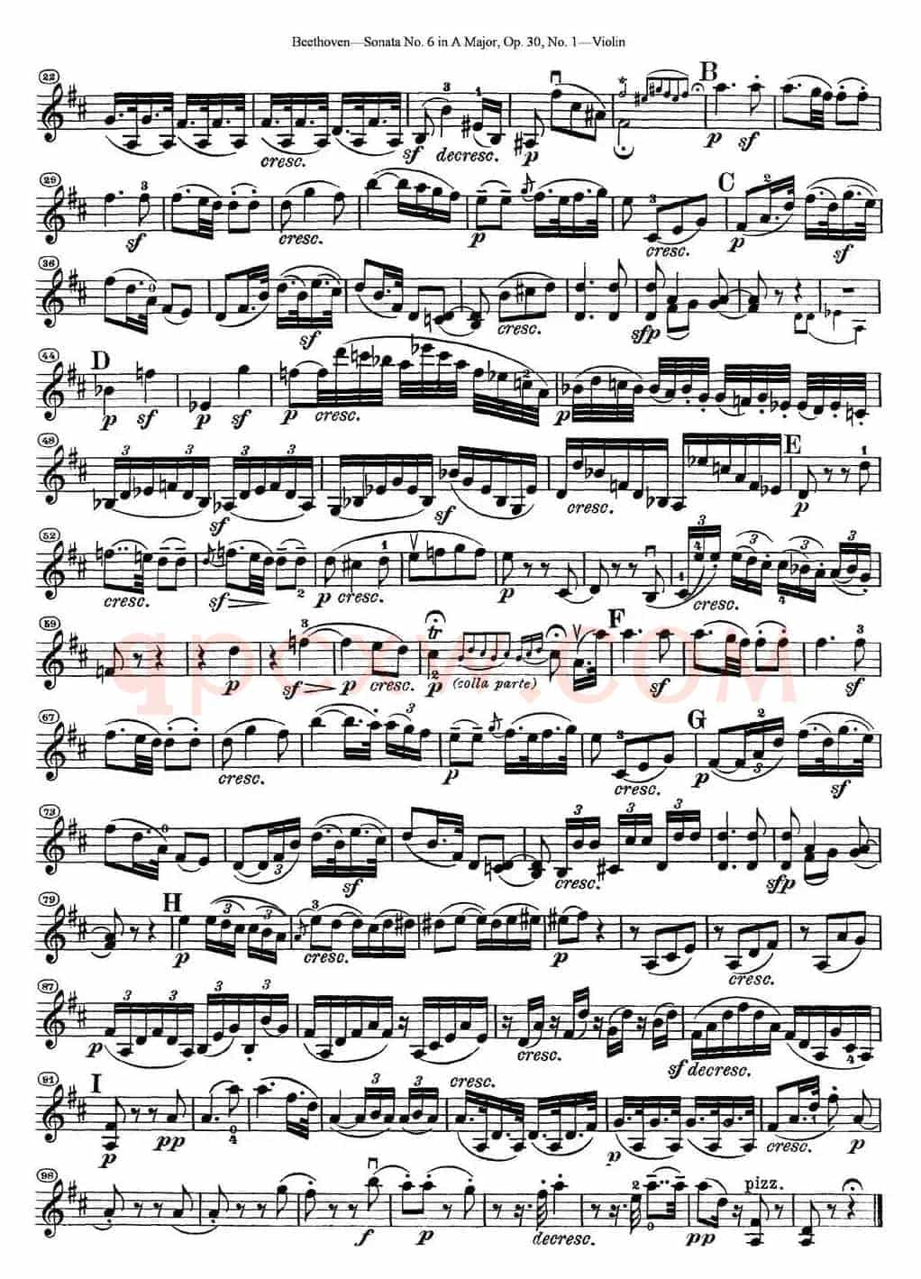 Violin Sonata No.6 in A Major Op.30 No.1