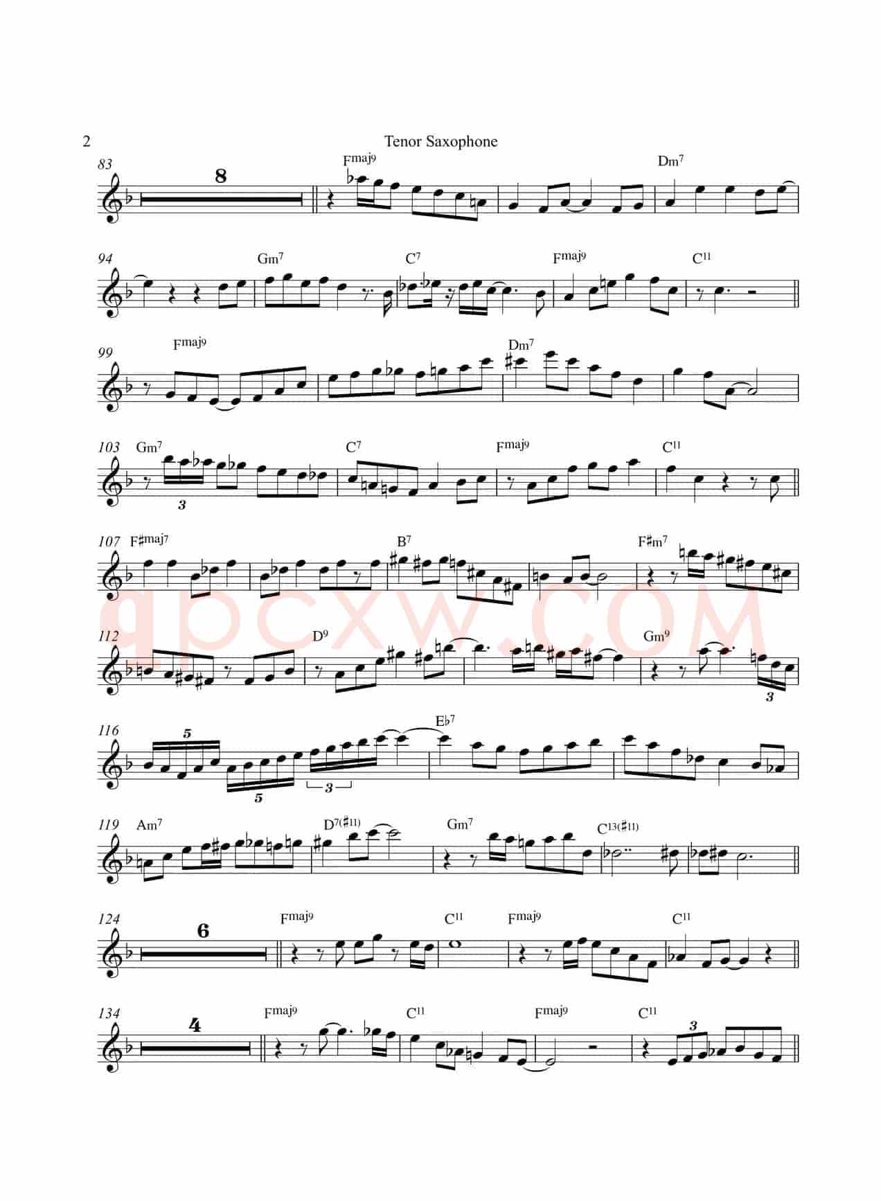 The Girl From Ipanema（次中音萨克斯）
