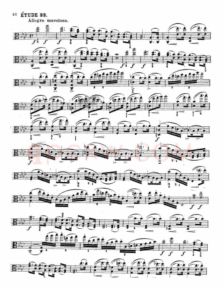 克莱采尔《中提琴练习曲40首》（ETUDE 33-35）