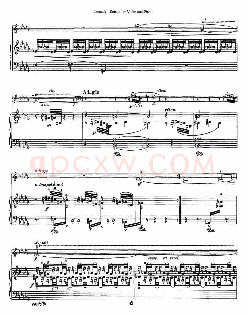 Janacek Sonata for Violin（小提琴+钢琴伴奏）