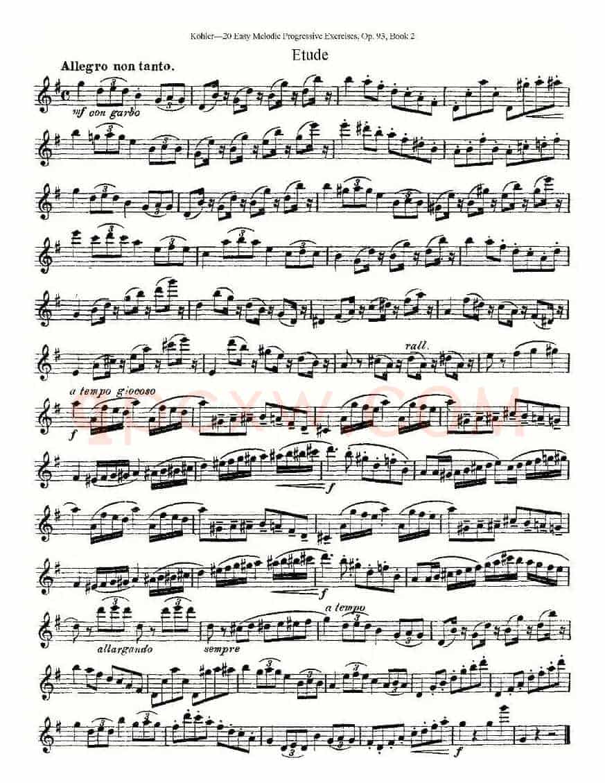 柯勒练习曲作品93号（二）