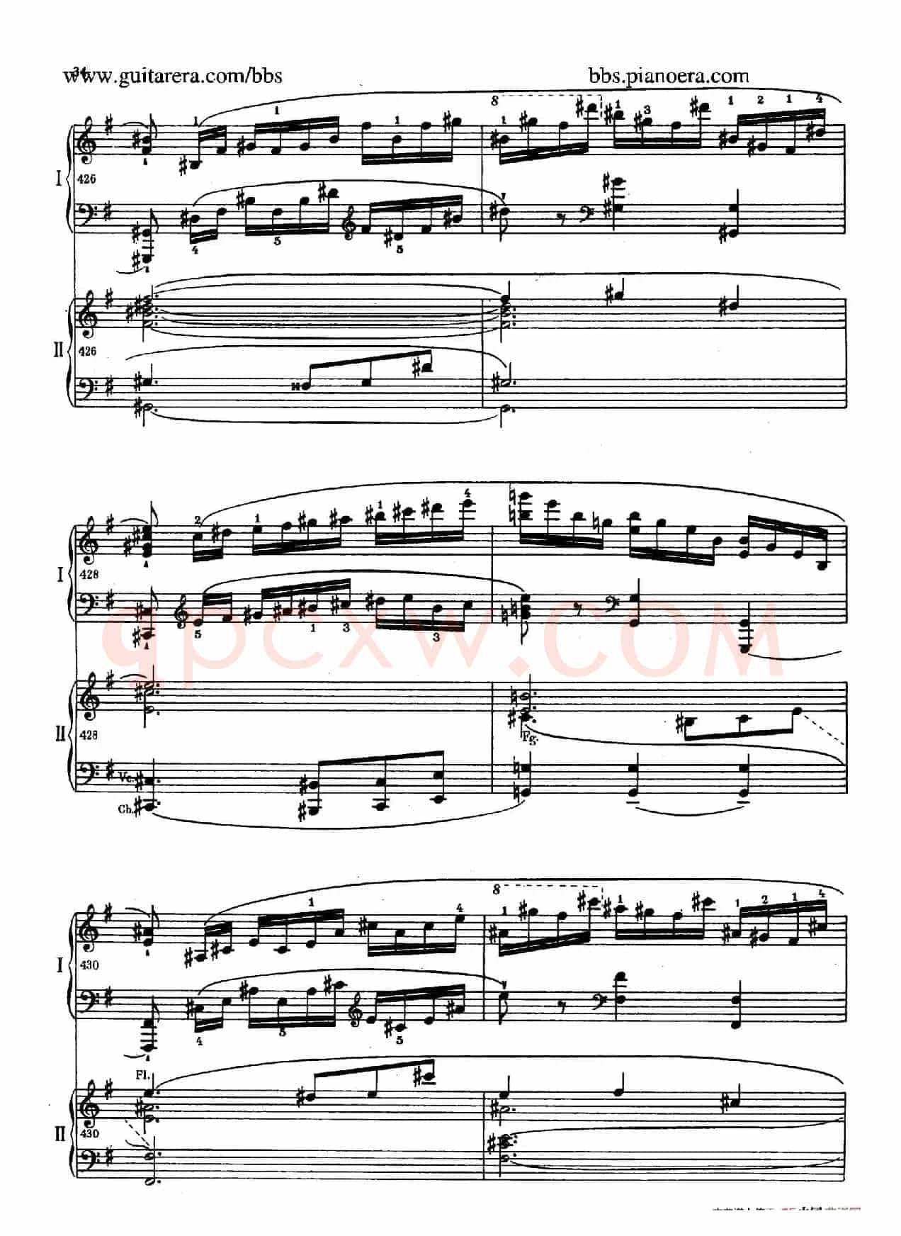 e小调第一钢琴协奏曲 Op.11(双钢琴版·第一乐章)