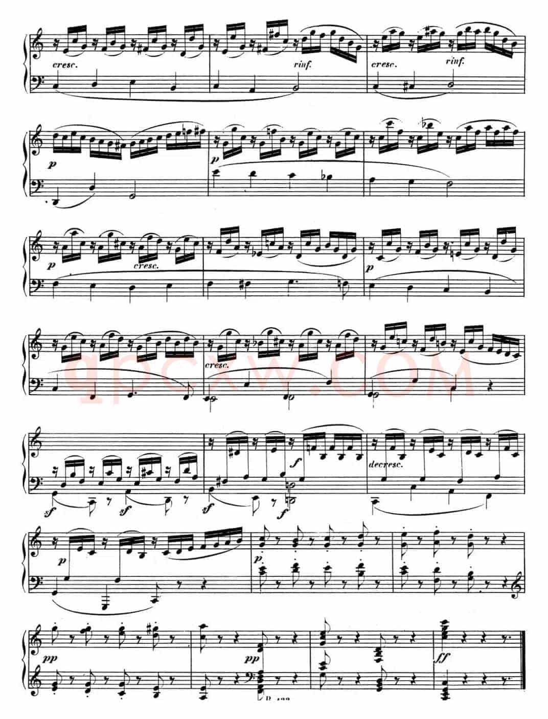 贝多芬钢琴奏鸣曲10 G大调 Op.14 No.2 G major