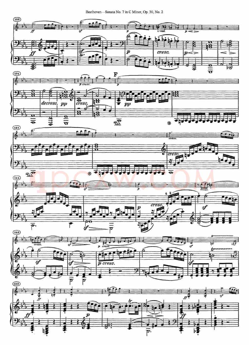 Violin Sonata No.7 in C Minor Op.30 No.2（小提琴+钢琴伴奏）