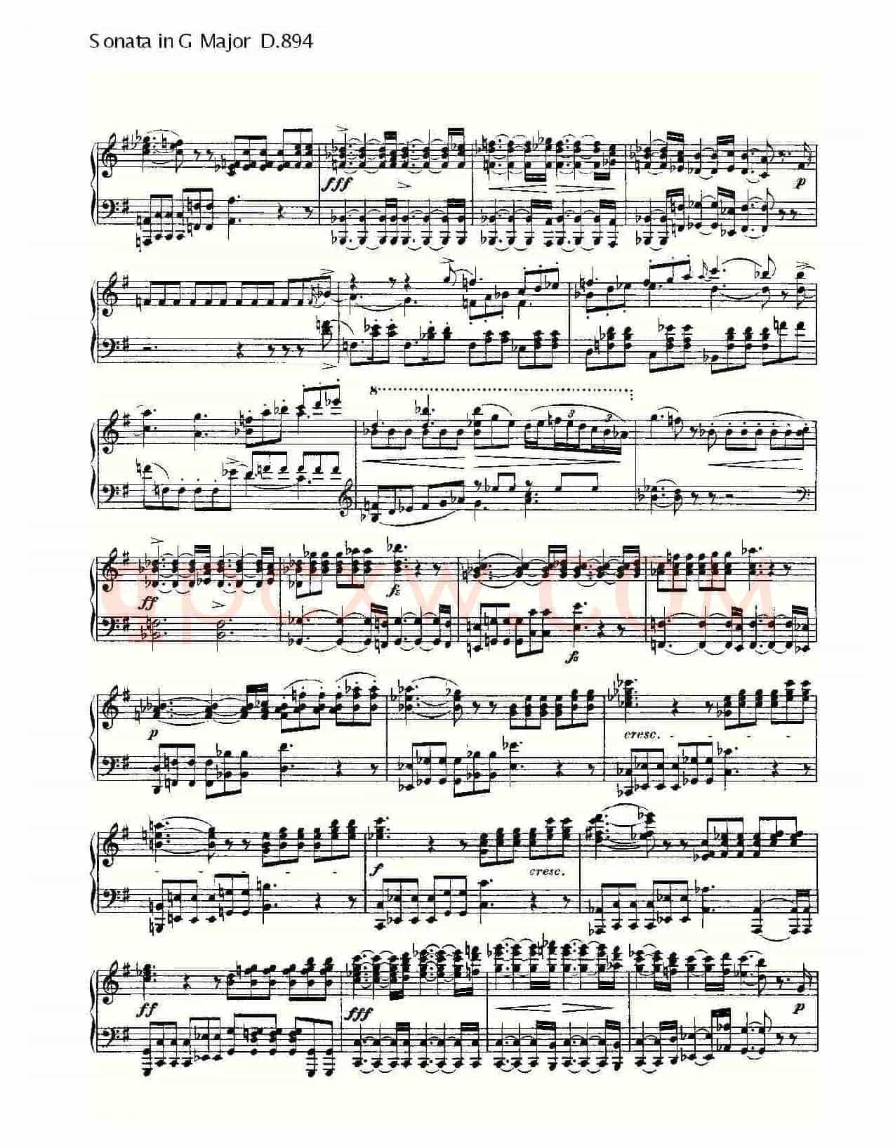 Sonata in G Major D.894(G大调奏鸣曲 D.894)