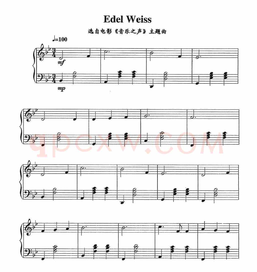 Edel Weiss（电影《音乐之声》主题曲）